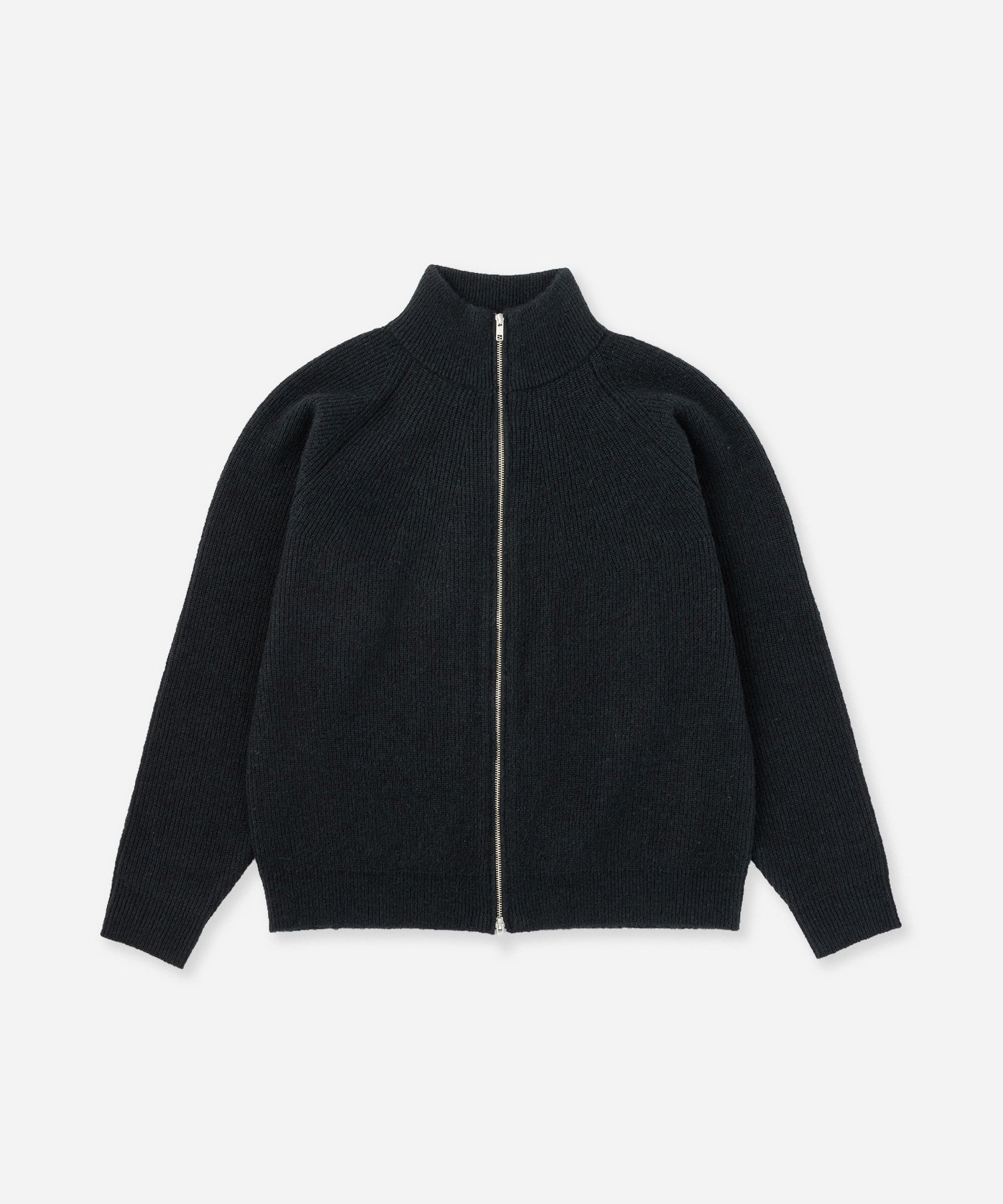 Saturdays NYC Henderson Brushed Zip Thru Knit in Dark Green