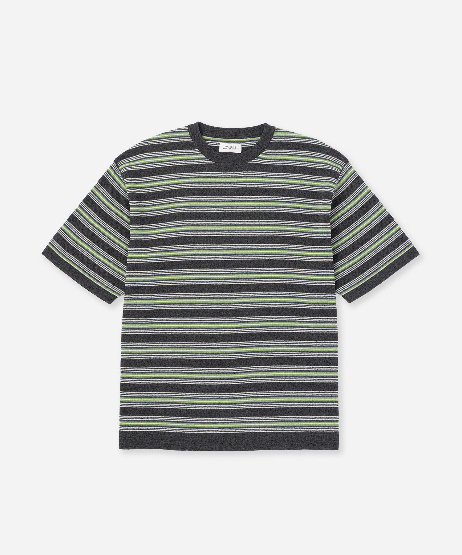 Saturdays NYC Pacho Stripe Knit Top in Black Sub