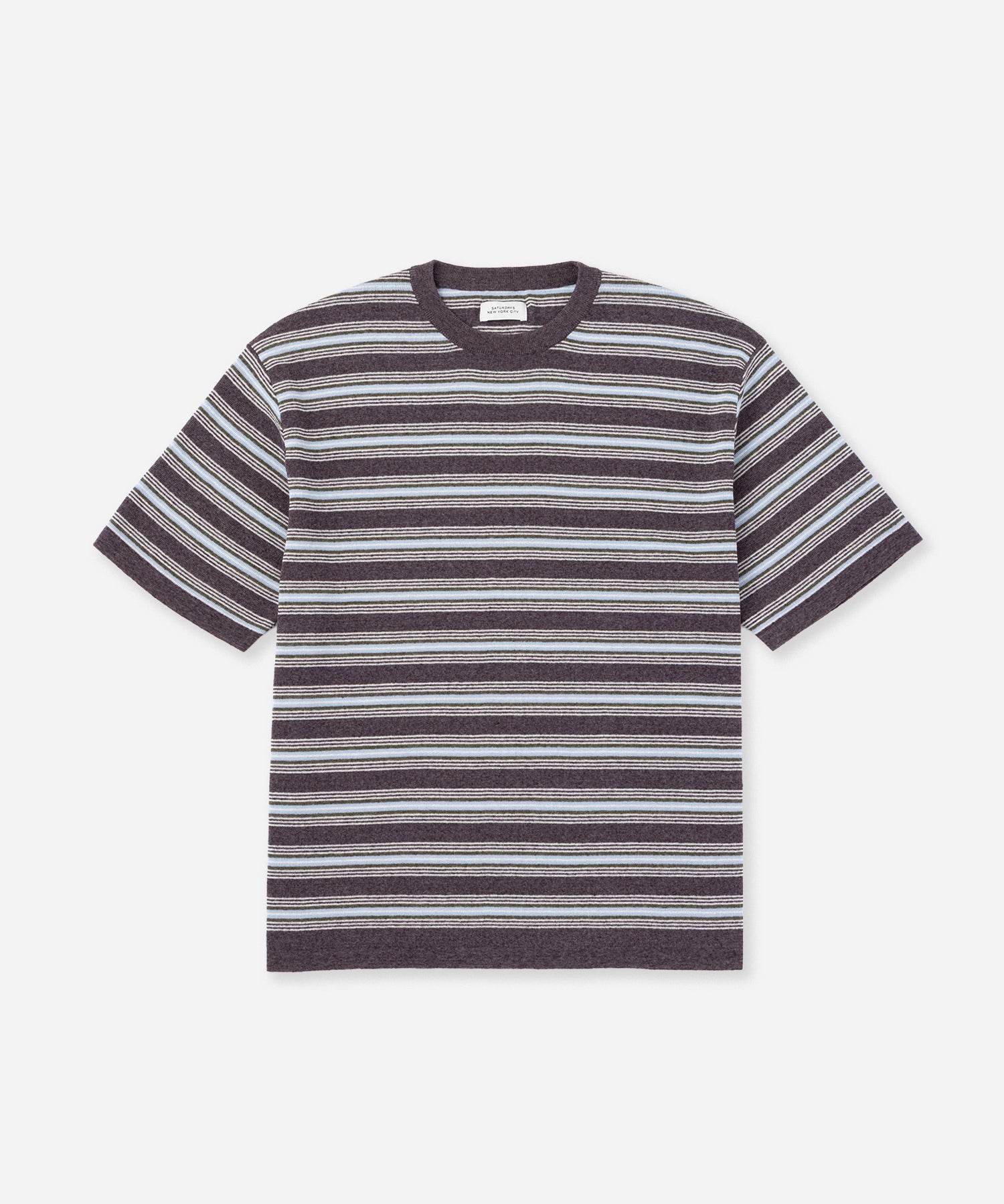 Saturdays NYC Pacho Stripe Knit Top in Purple