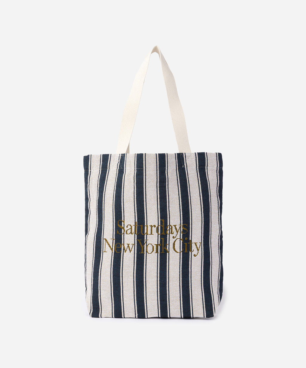 Saturdays NYC Miller Stripe Tote Bag in Blue