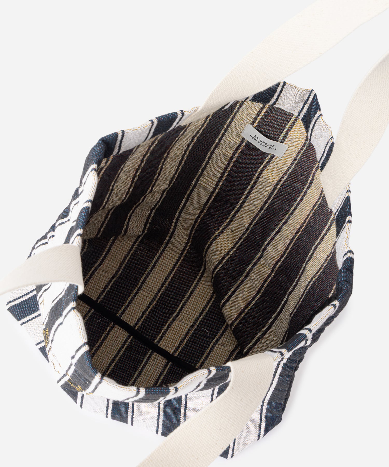 Saturdays NYC Miller Stripe Tote Bag in Blue