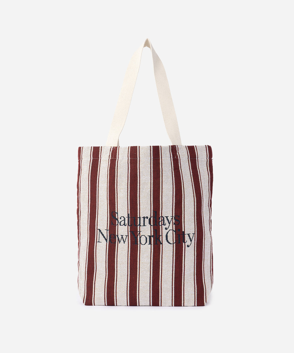 Saturdays NYC Miller Stripe Tote Bag in Wine