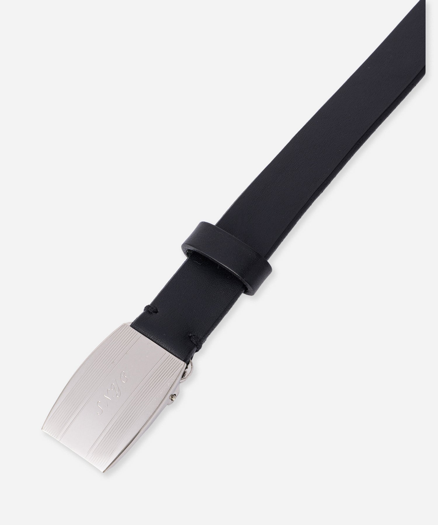 Saturdays NYC S.NYC Buckle Leather Belt in Black