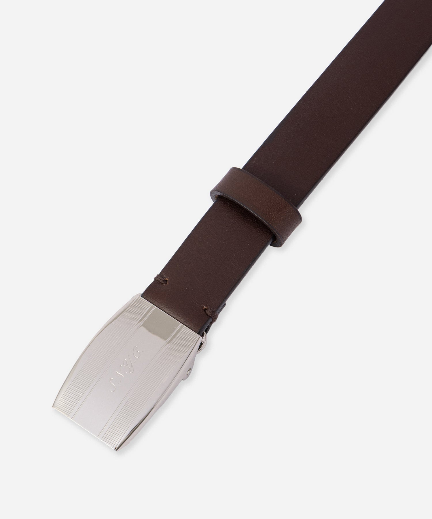 Saturdays NYC S.NYC Buckle Leather Belt in Dark Brown