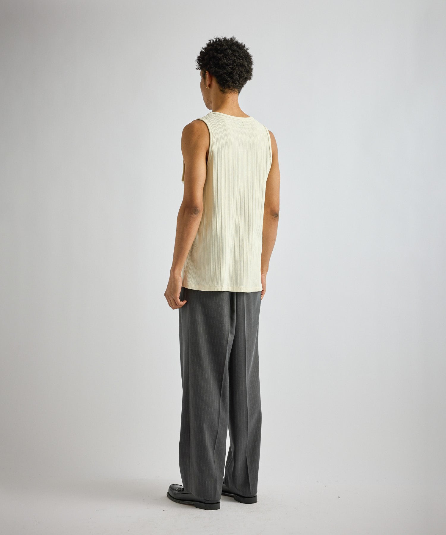 Saturdays NYC Venice Rib Tank in Ivory