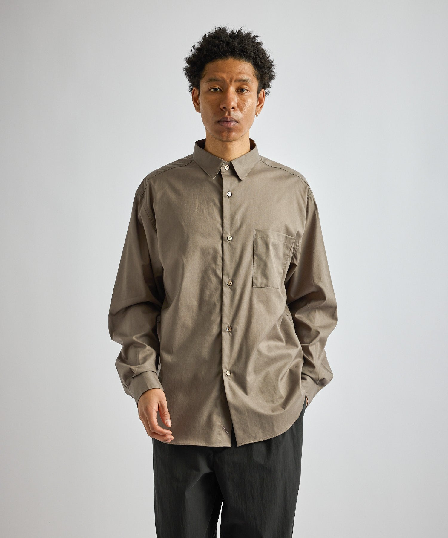 Saturdays NYC Crosby Lawn Cloth Shirt in Charcoal