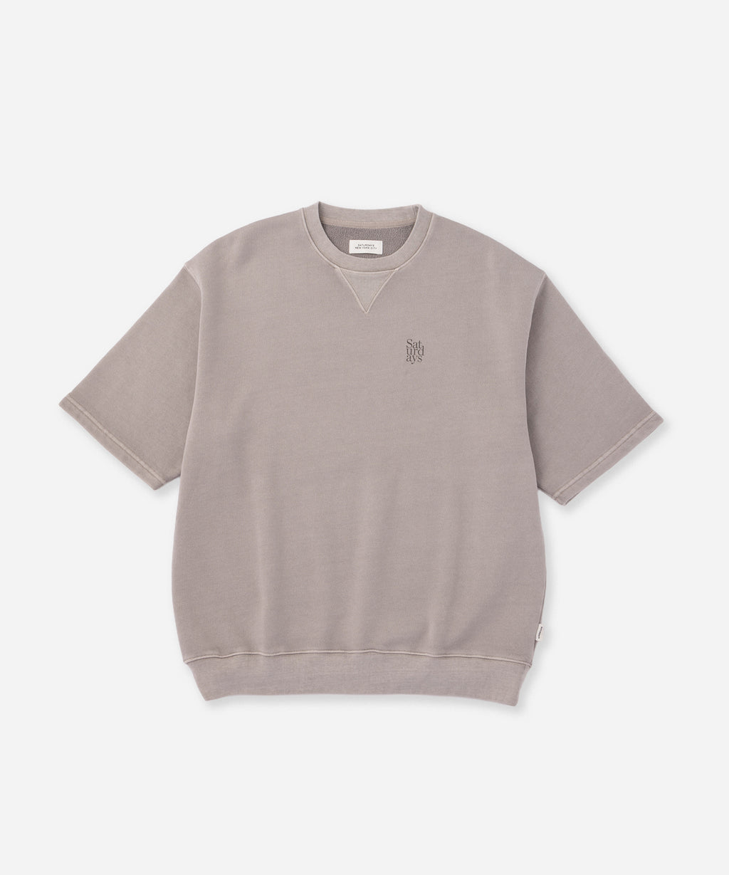 Saturdays NYC Elliott Pigment Dyed Sweat in Gray