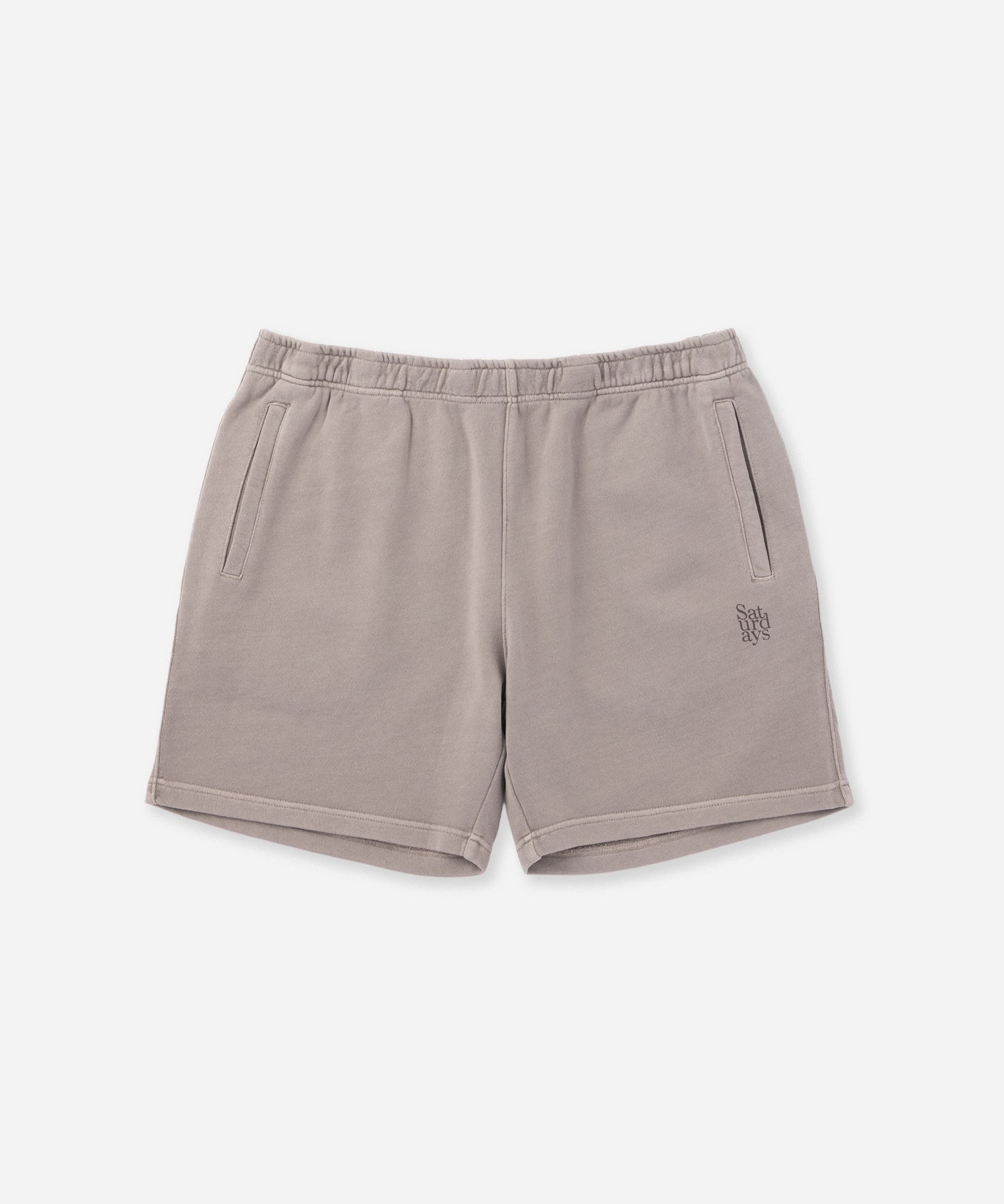 Saturdays NYC Austin Pigment Dyed Sweat Short in Gray