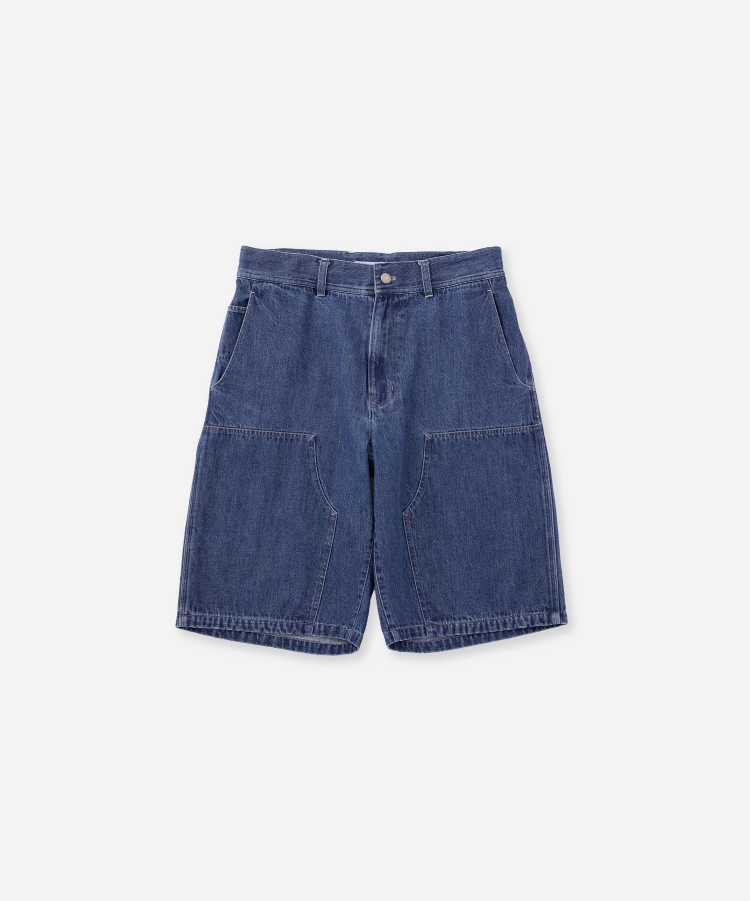 Saturdays NYC Morris Double Knee Short in Navy