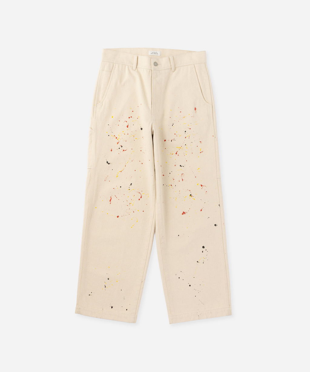Saturdays NYC Morris Wide Leg Painter Pant in Ivory