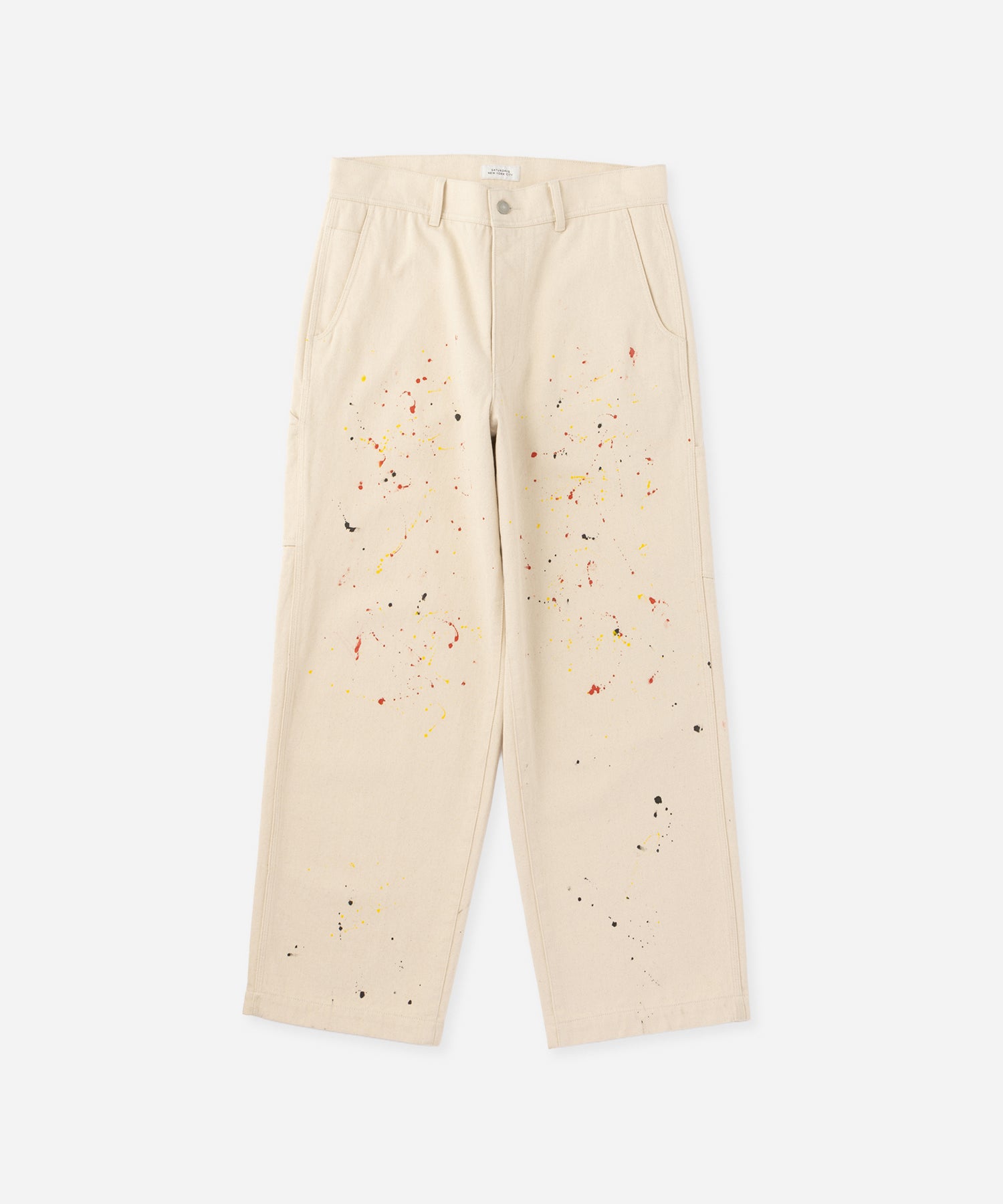 Saturdays NYC Morris Wide Leg Painter Pant in Ivory