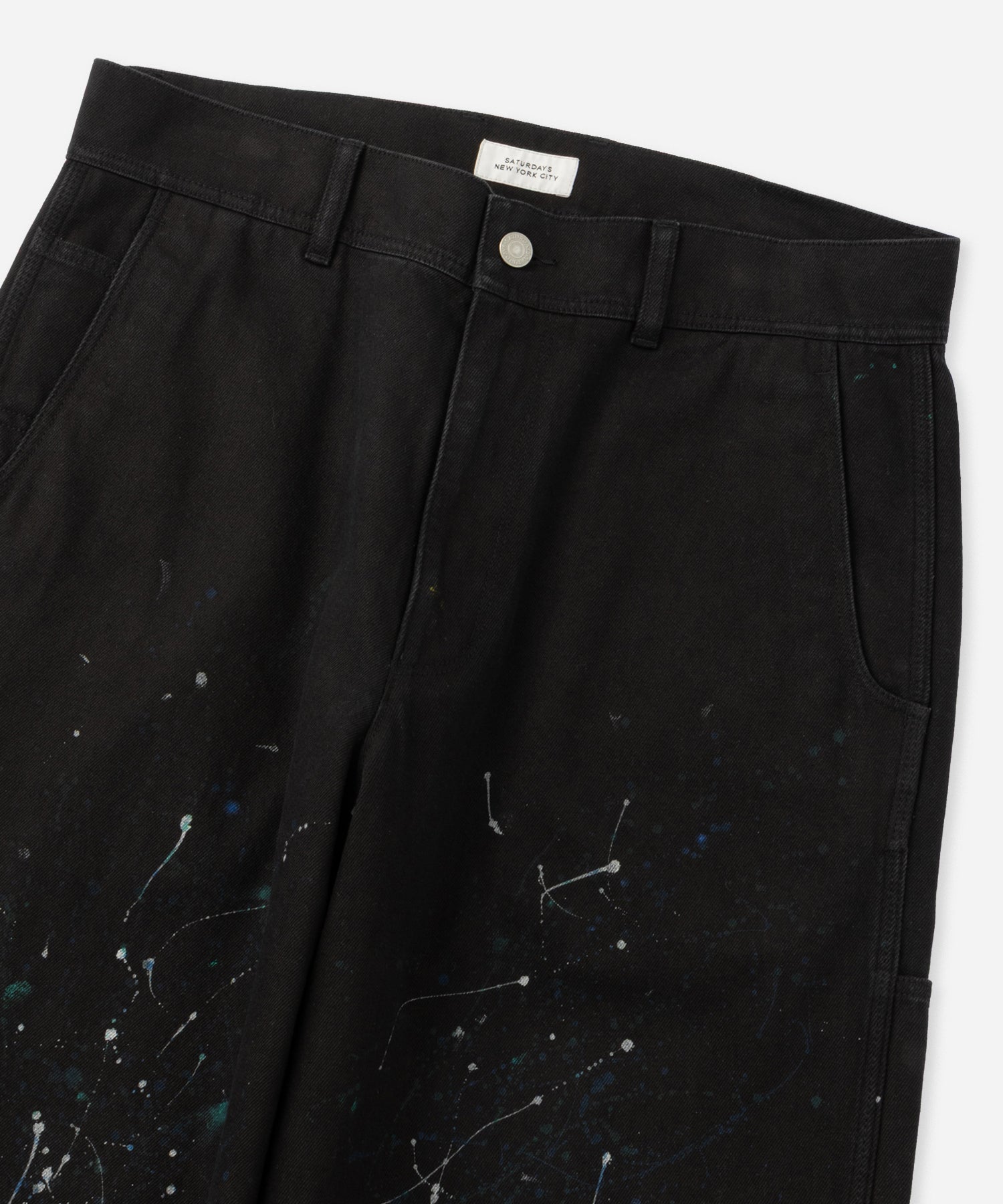 Saturdays NYC Morris Wide Leg Painter Pant in Black