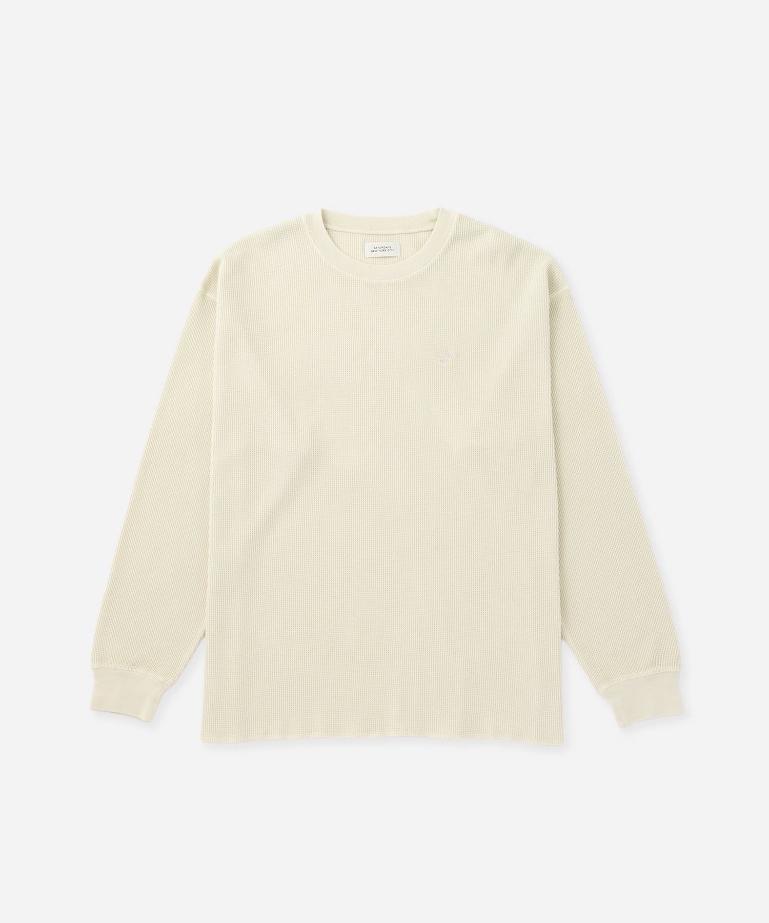 Saturdays NYC SNYC Pigment Waffle Top in Ivory