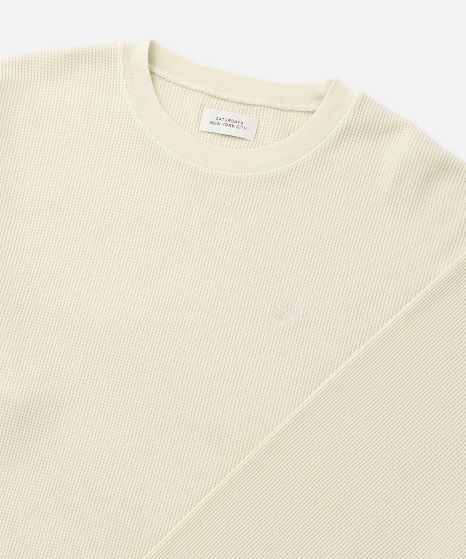 Saturdays NYC SNYC Pigment Waffle Top in Ivory