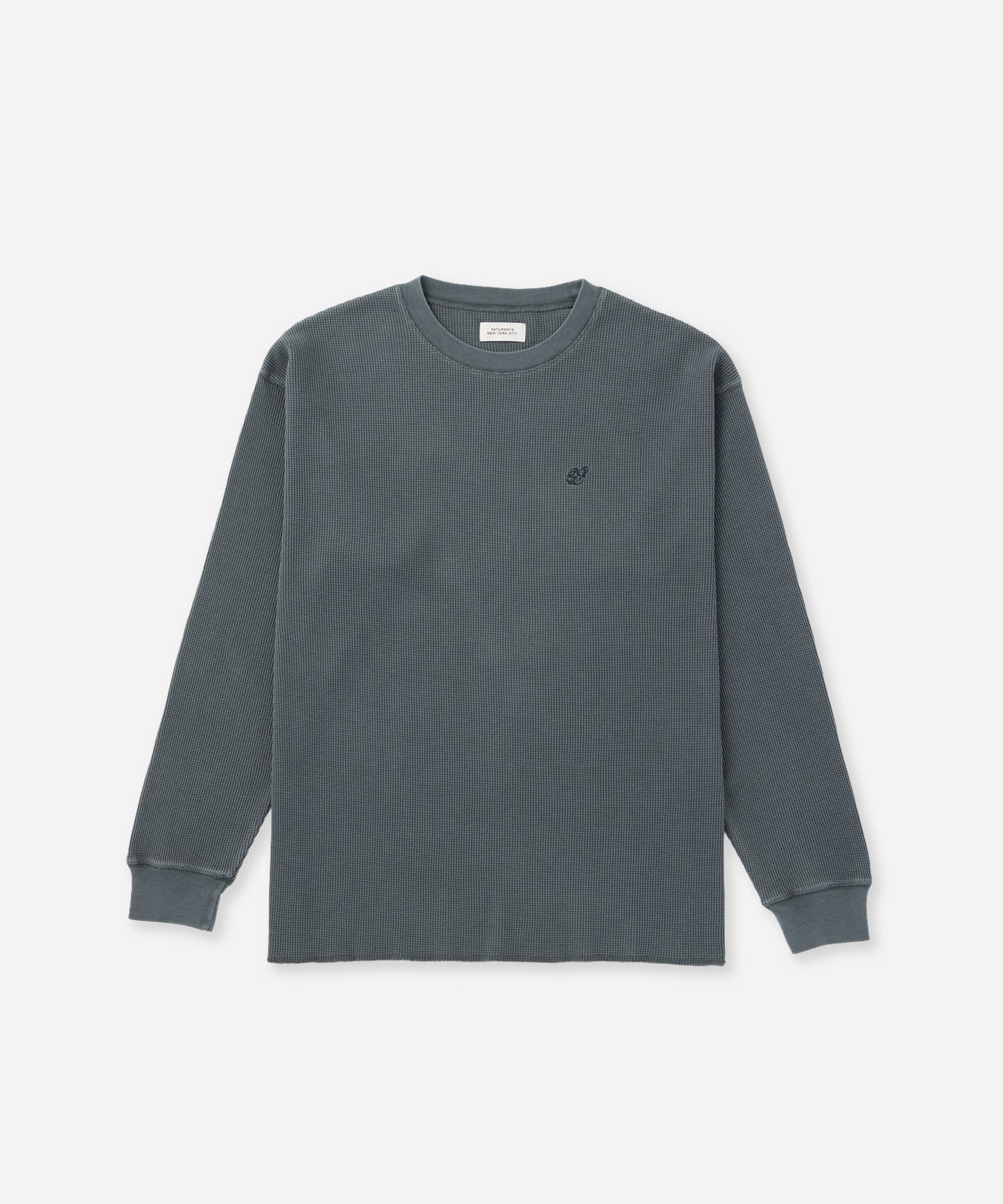 Saturdays NYC SNYC Pigment Waffle Top in Green