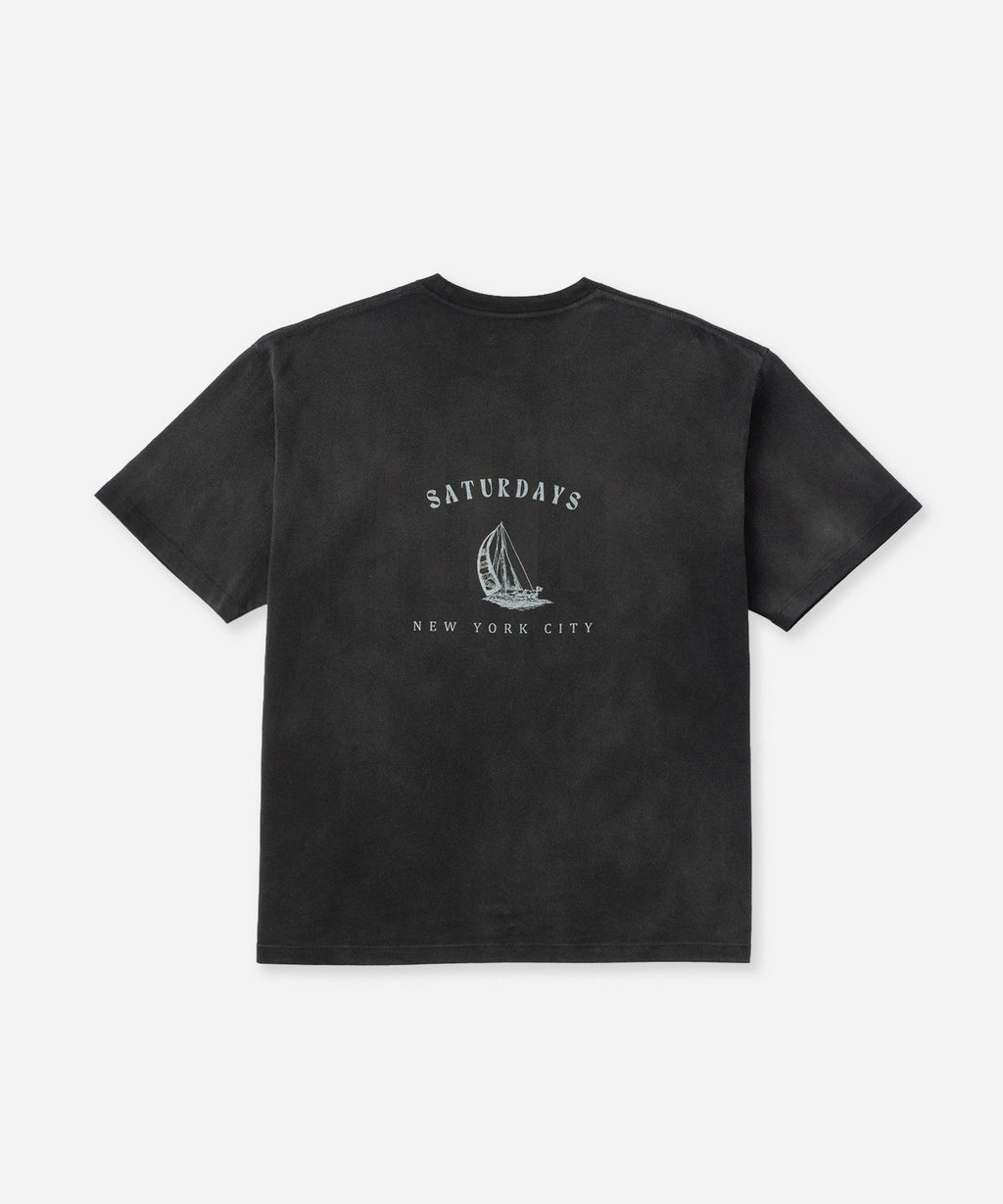Saturdays NYC Sailboat Relaxed Tee in Black
