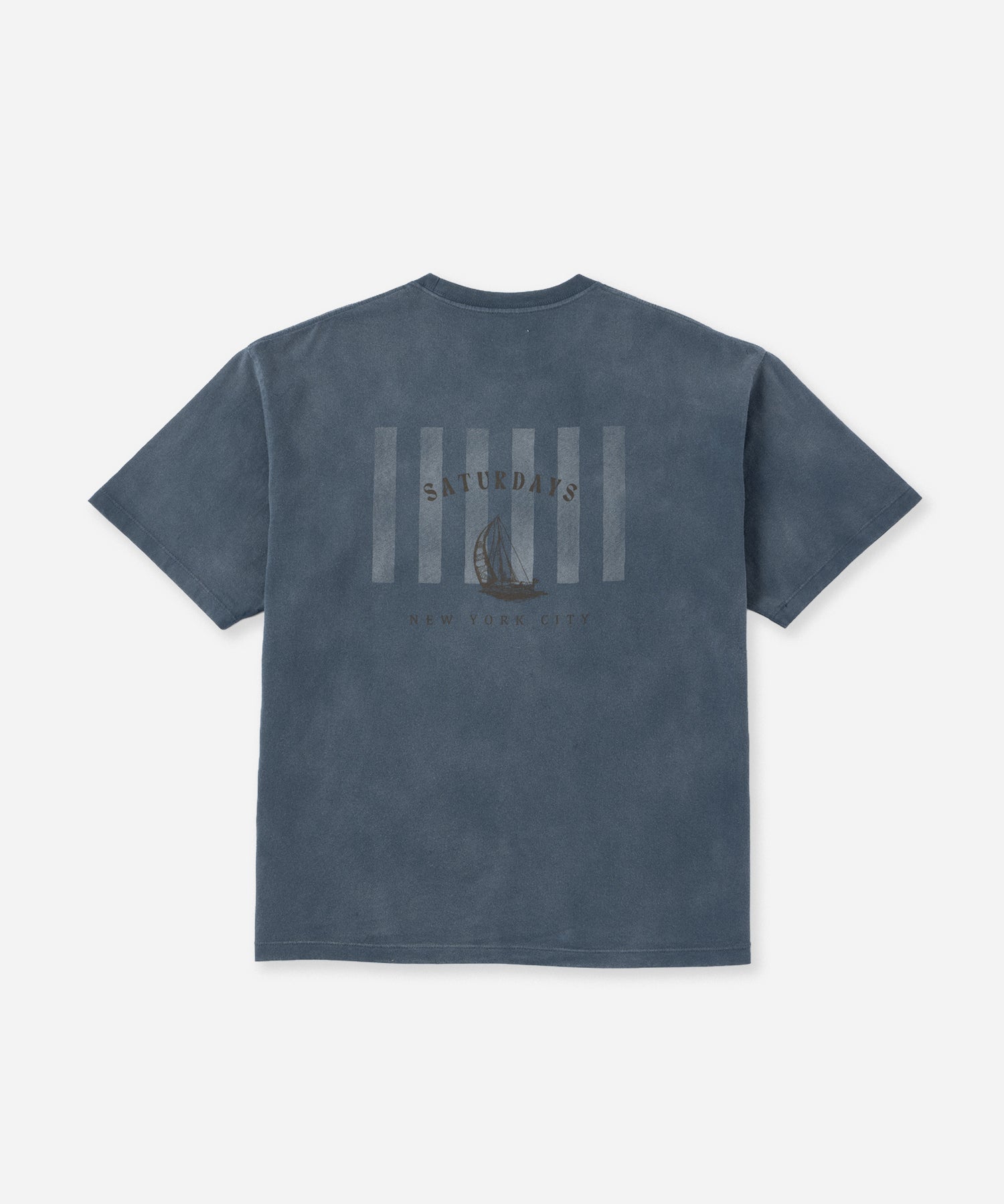 Saturdays NYC Sailboat Relaxed Tee in Blue