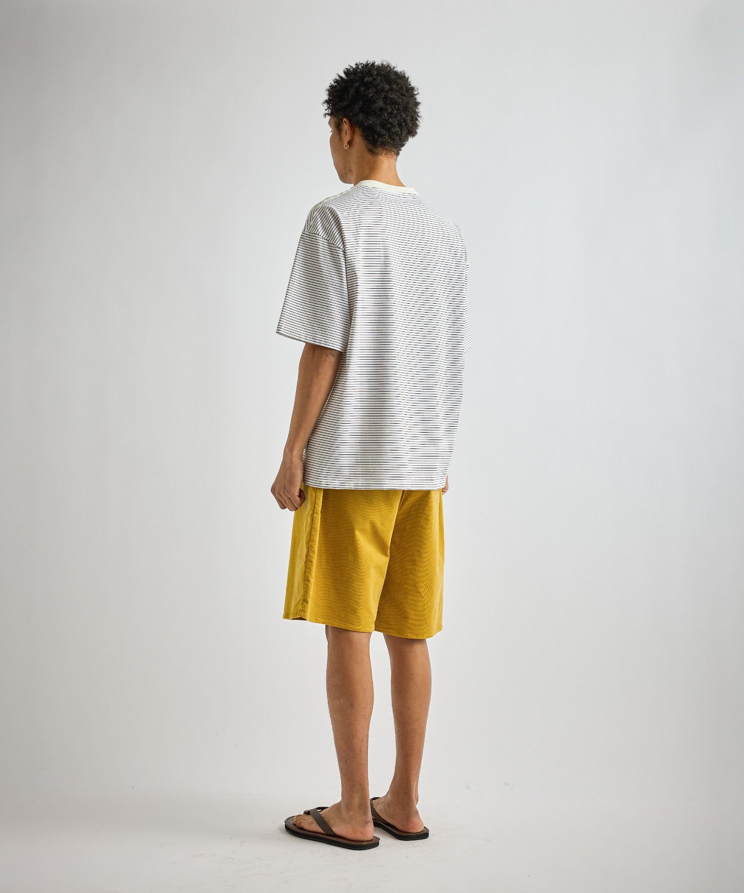Saturdays NYC Randall Stripe Relaxed Tee in Off White