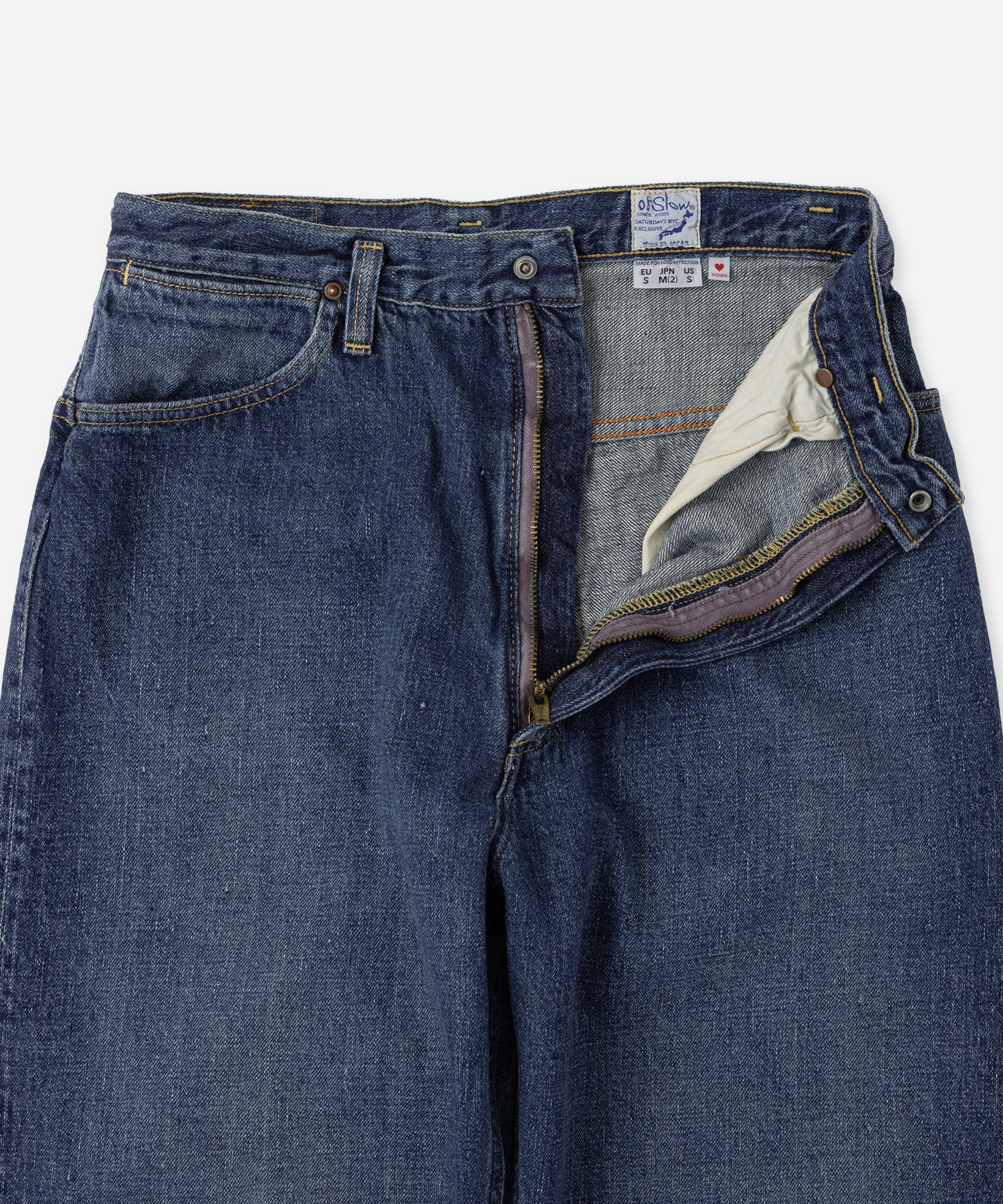 orSlow x Saturdays High Waist Selvedge Denim Pants Used Jasmin