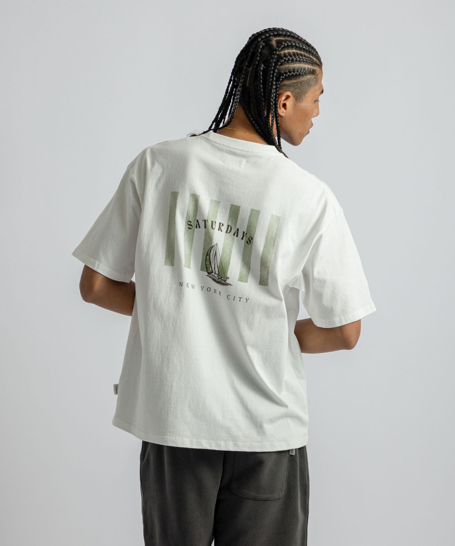 Saturdays NYC Sailboat Relaxed Tee in White