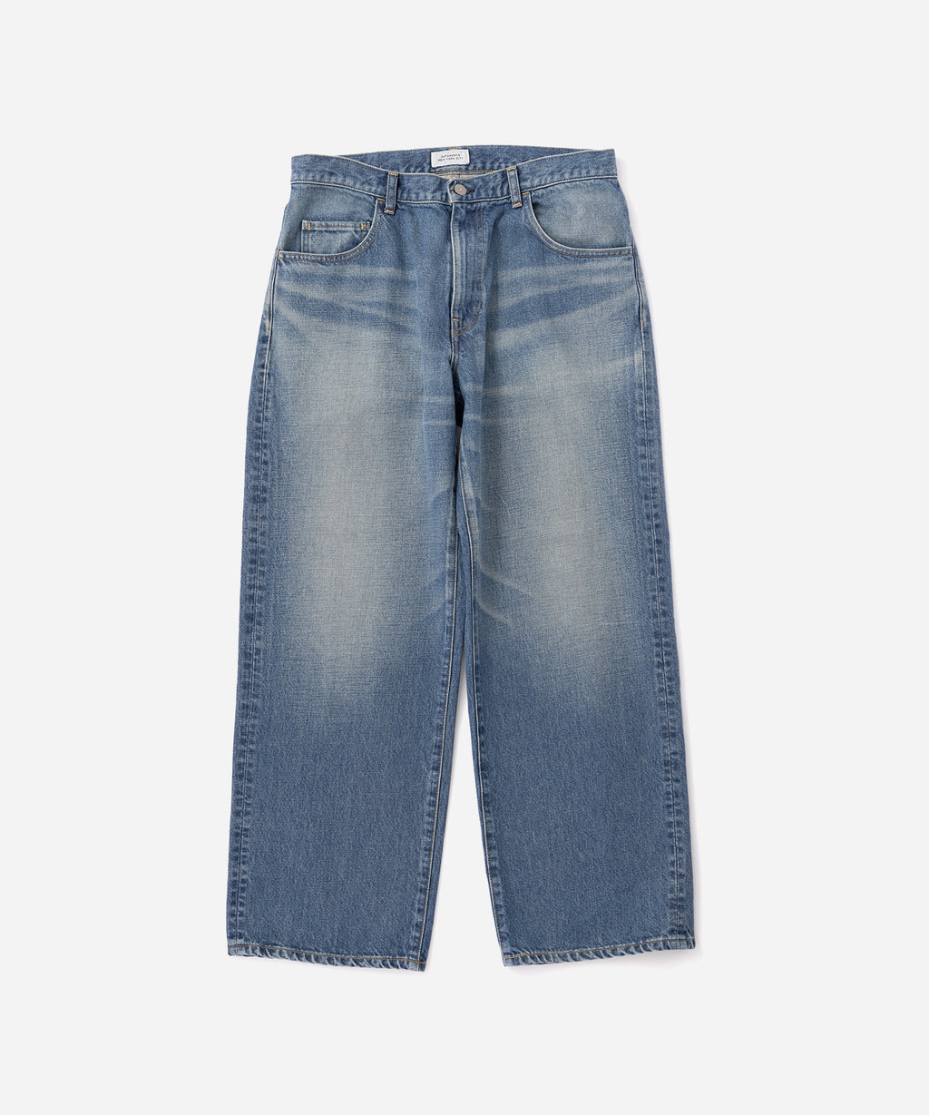 Saturdays NYC Takeru Relaxed Washed Denim Pant in Blue