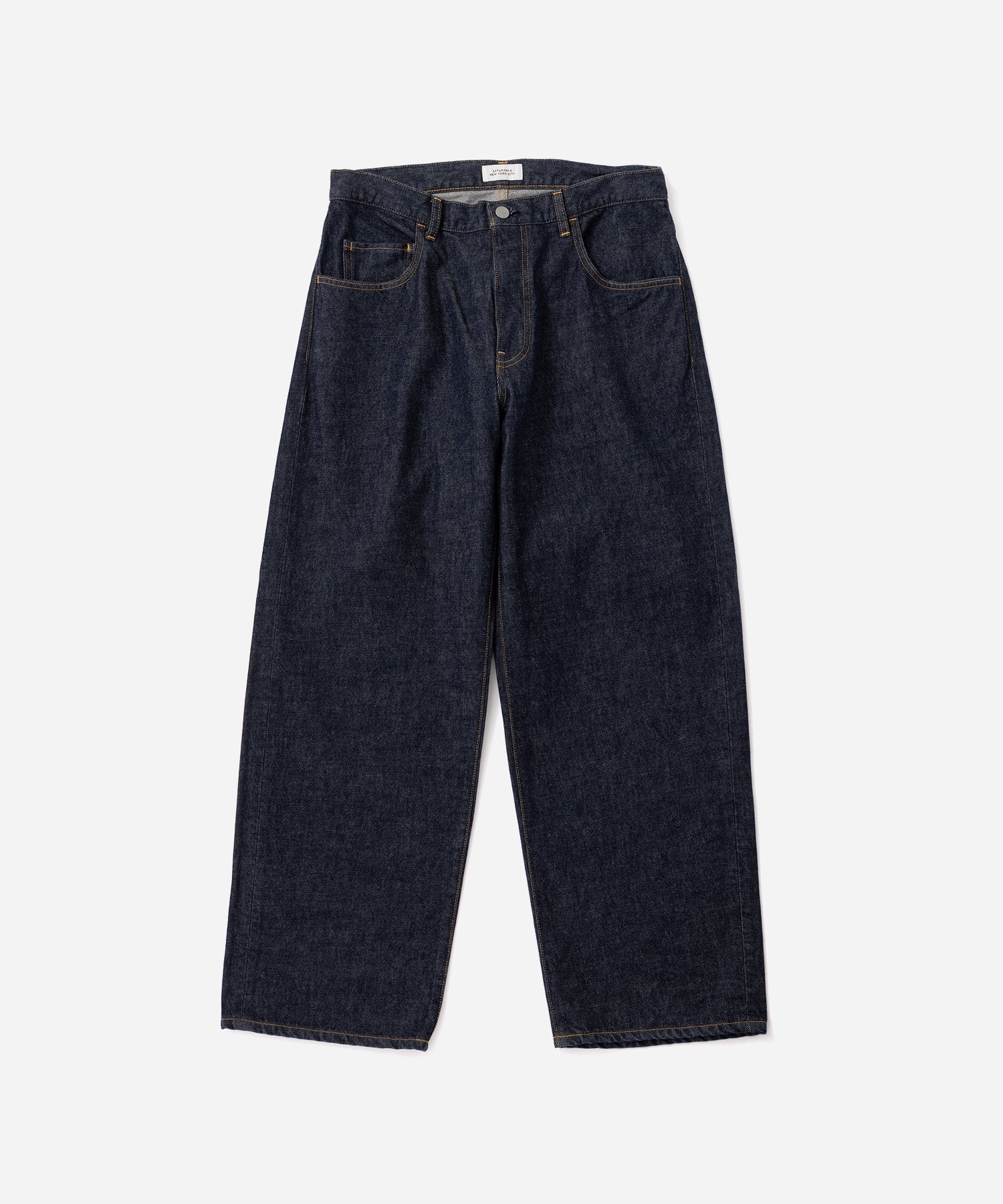 Saturdays NYC Takeru Relaxed Rinsed Denim Pant in Navy