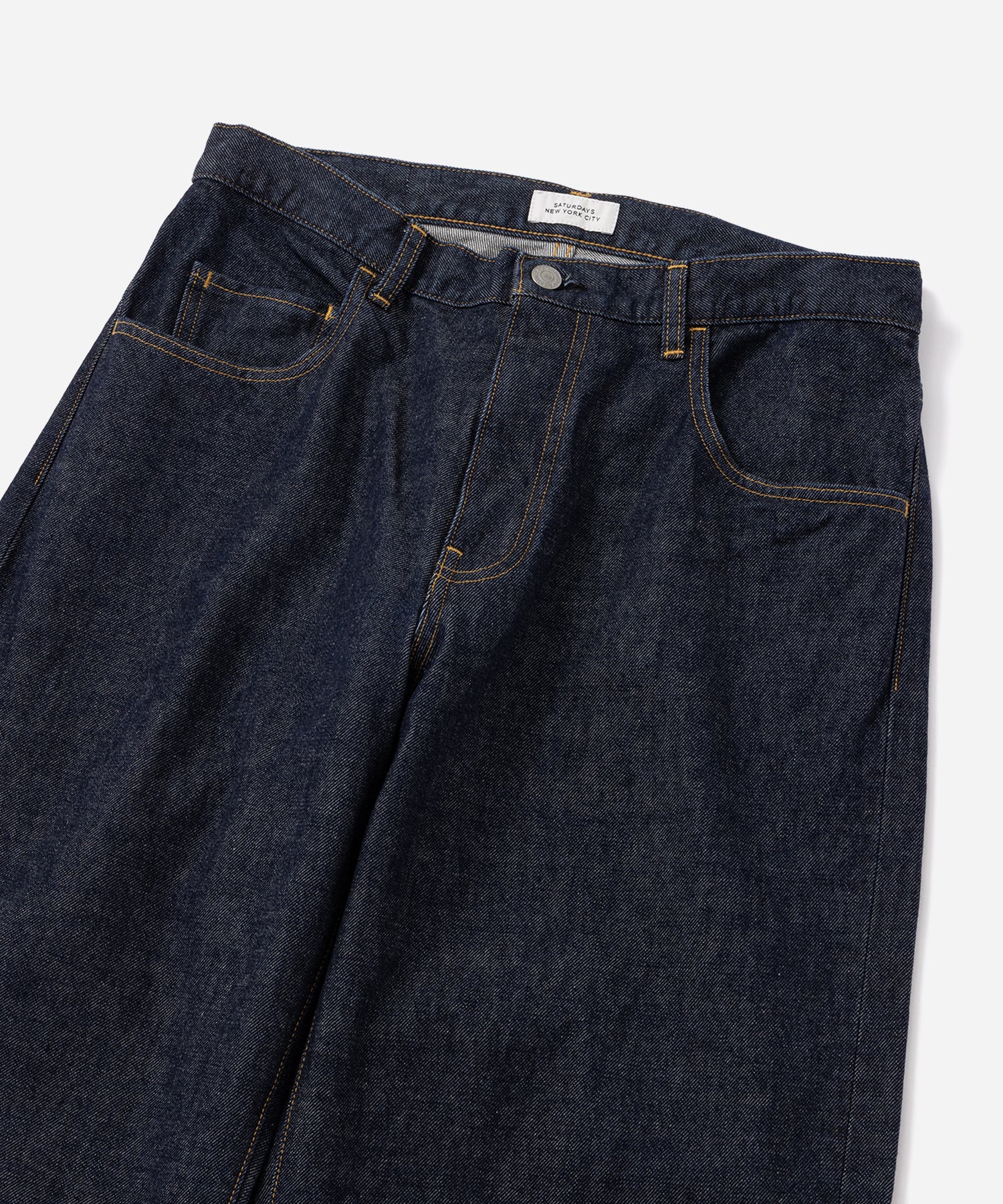 Saturdays NYC Takeru Relaxed Rinsed Denim Pant in Navy