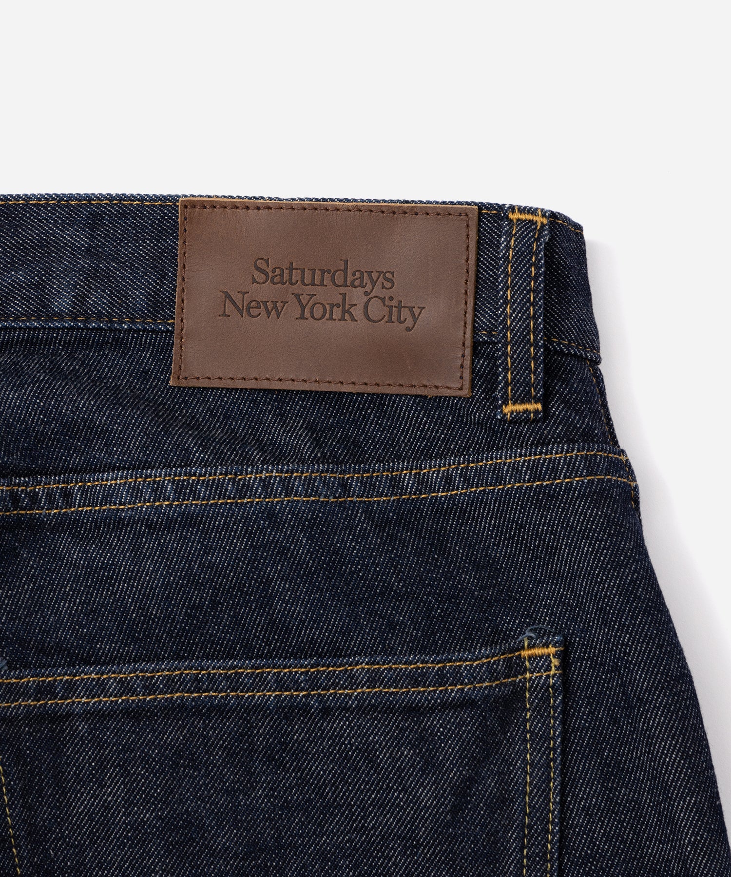 Saturdays NYC Takeru Relaxed Rinsed Denim Pant in Navy