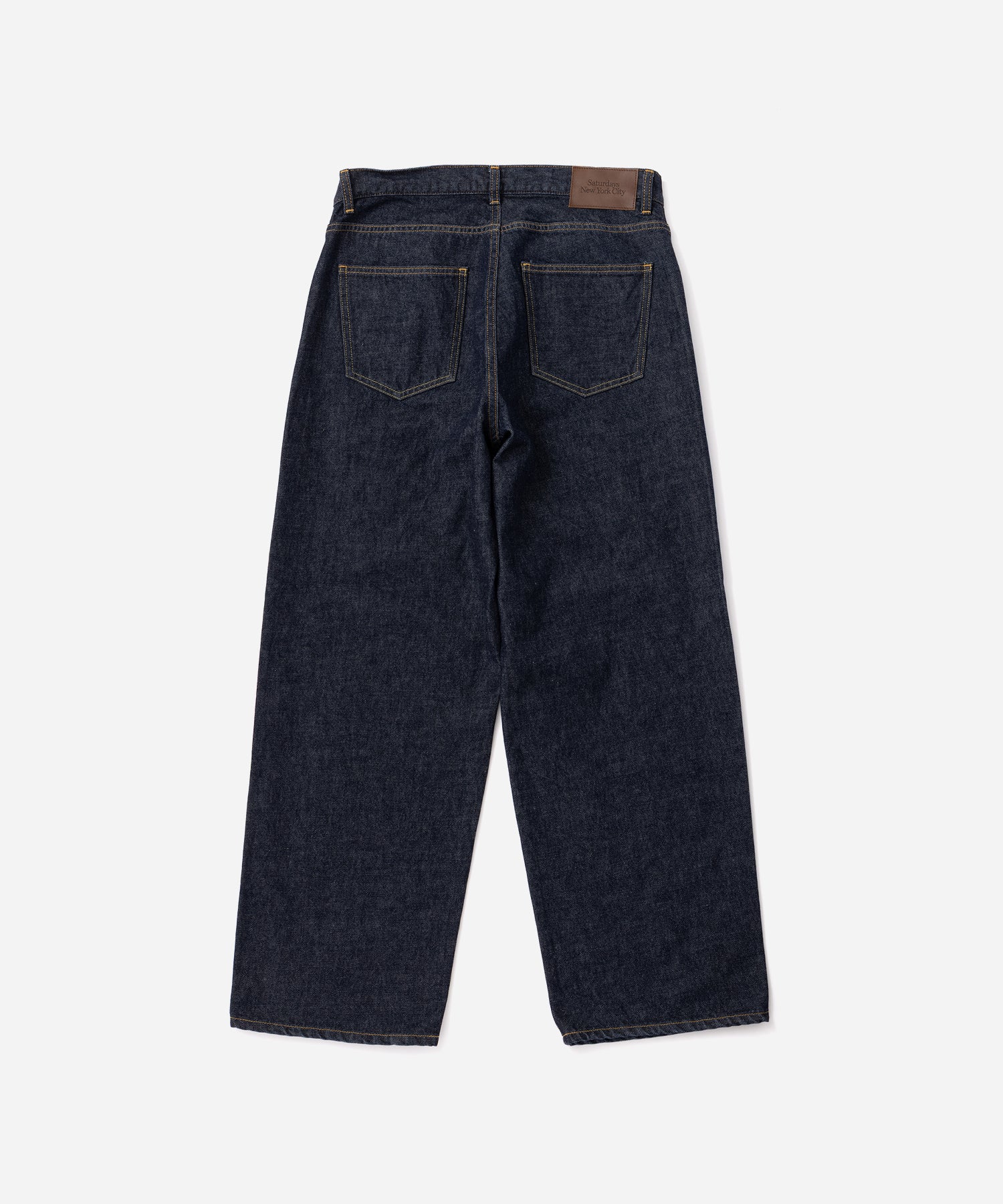 Saturdays NYC Takeru Relaxed Rinsed Denim Pant in Navy
