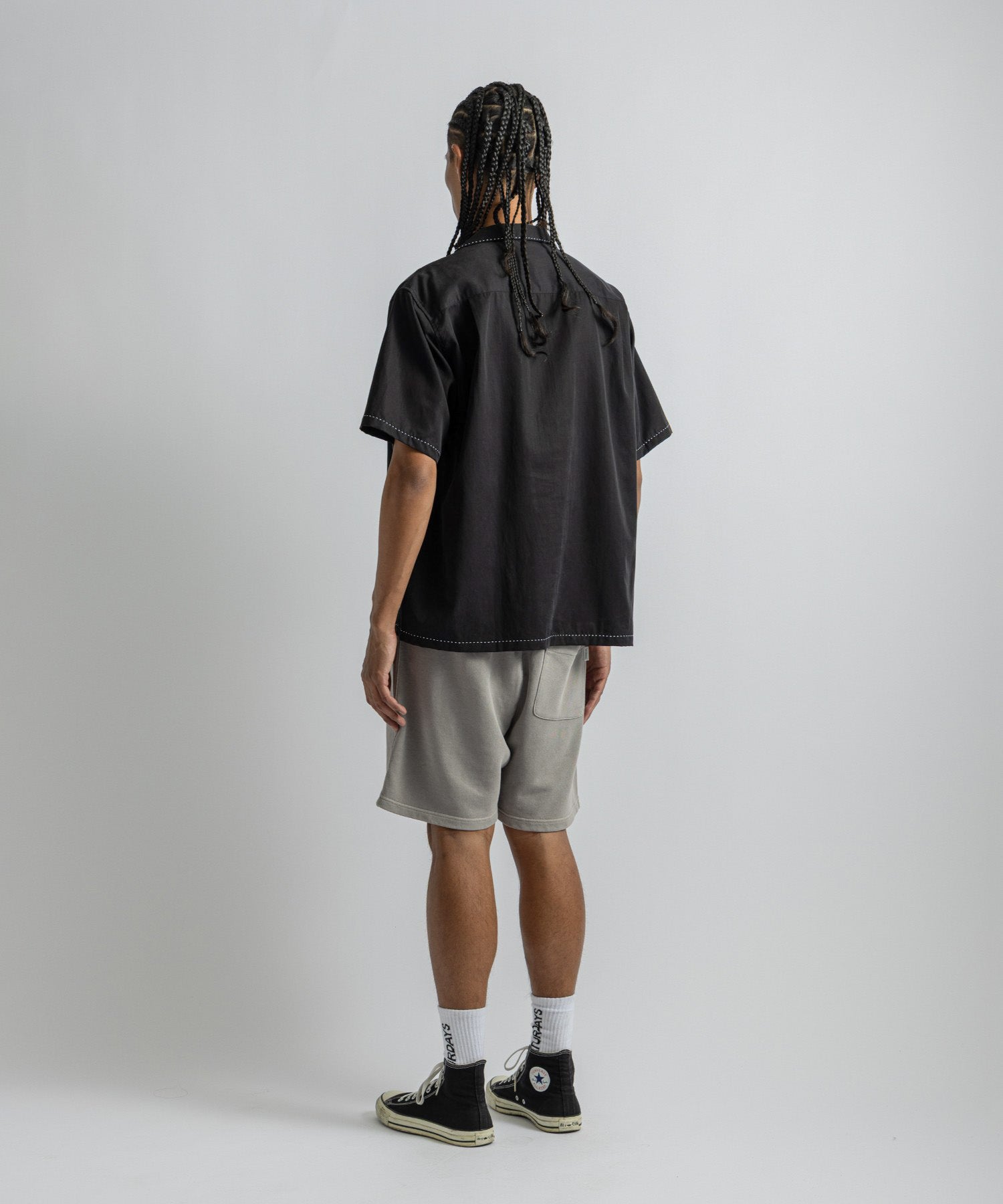 Saturdays NYC Canty Stitch Color Shirt in Black