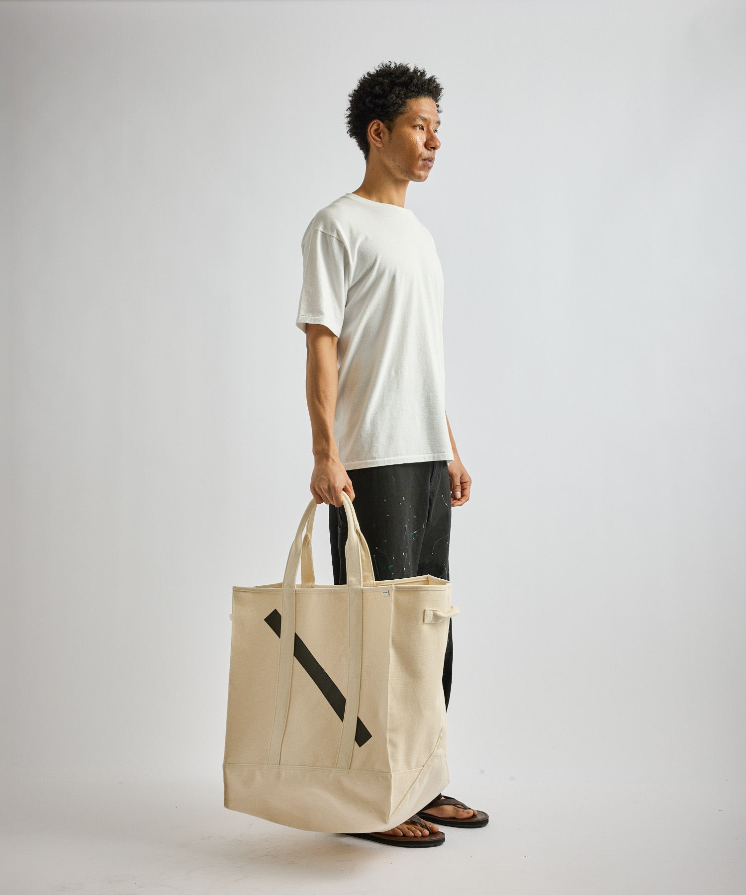 Saturdays NYC Slash Laundry Bag in Ivory