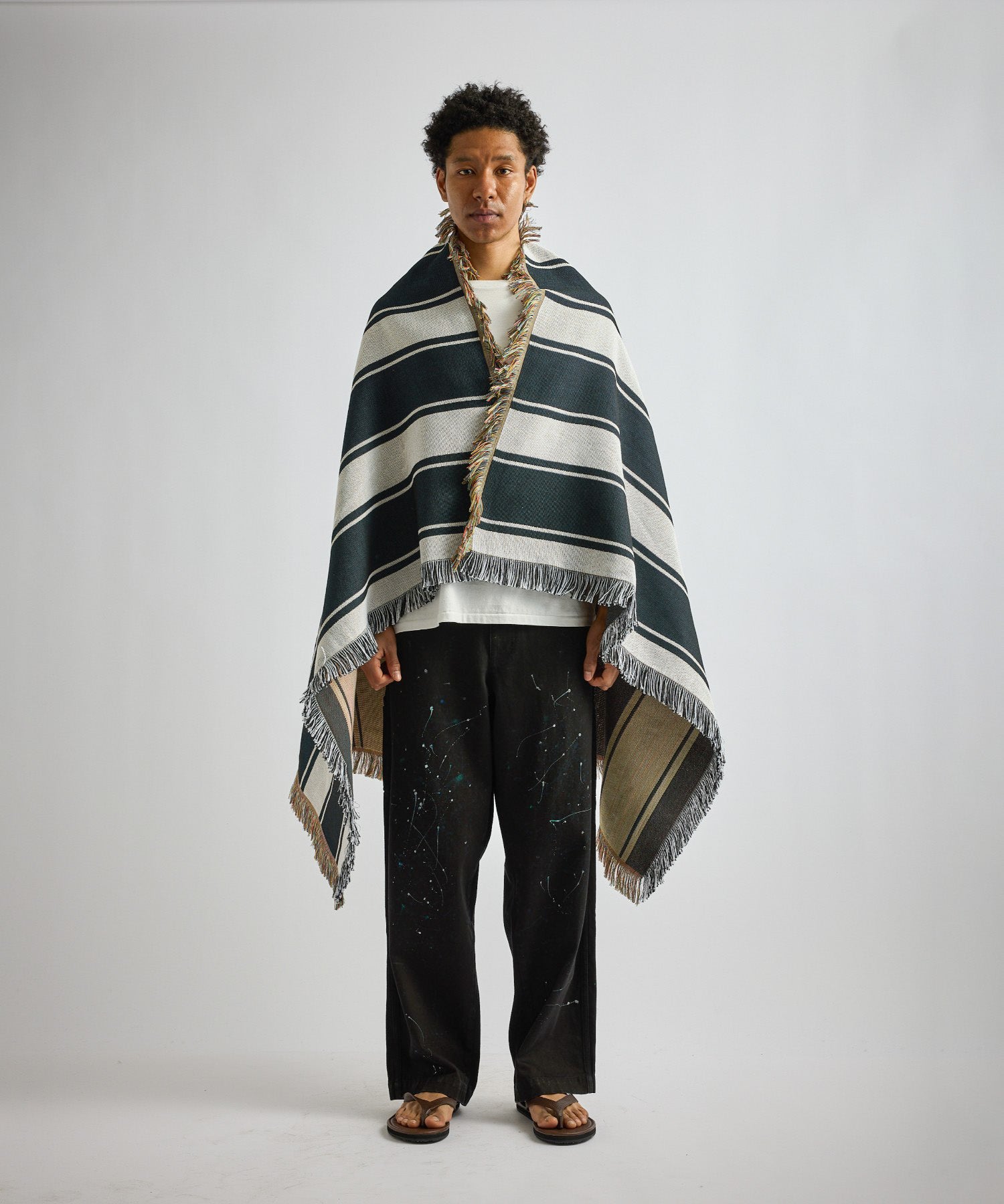 Saturdays NYC Stripe Beach Throw in Blue