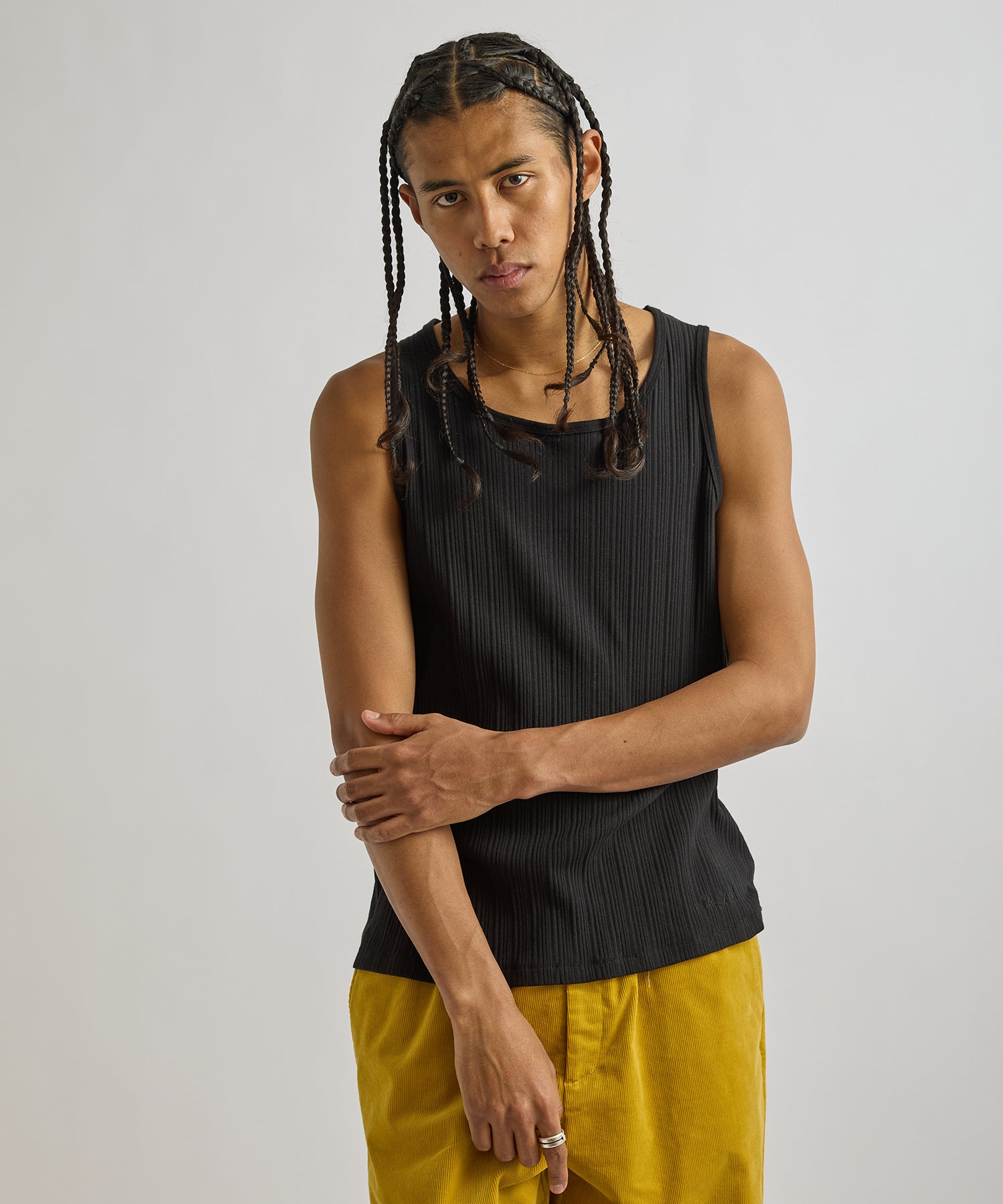 Saturdays NYC Venice Rib Tank in Black