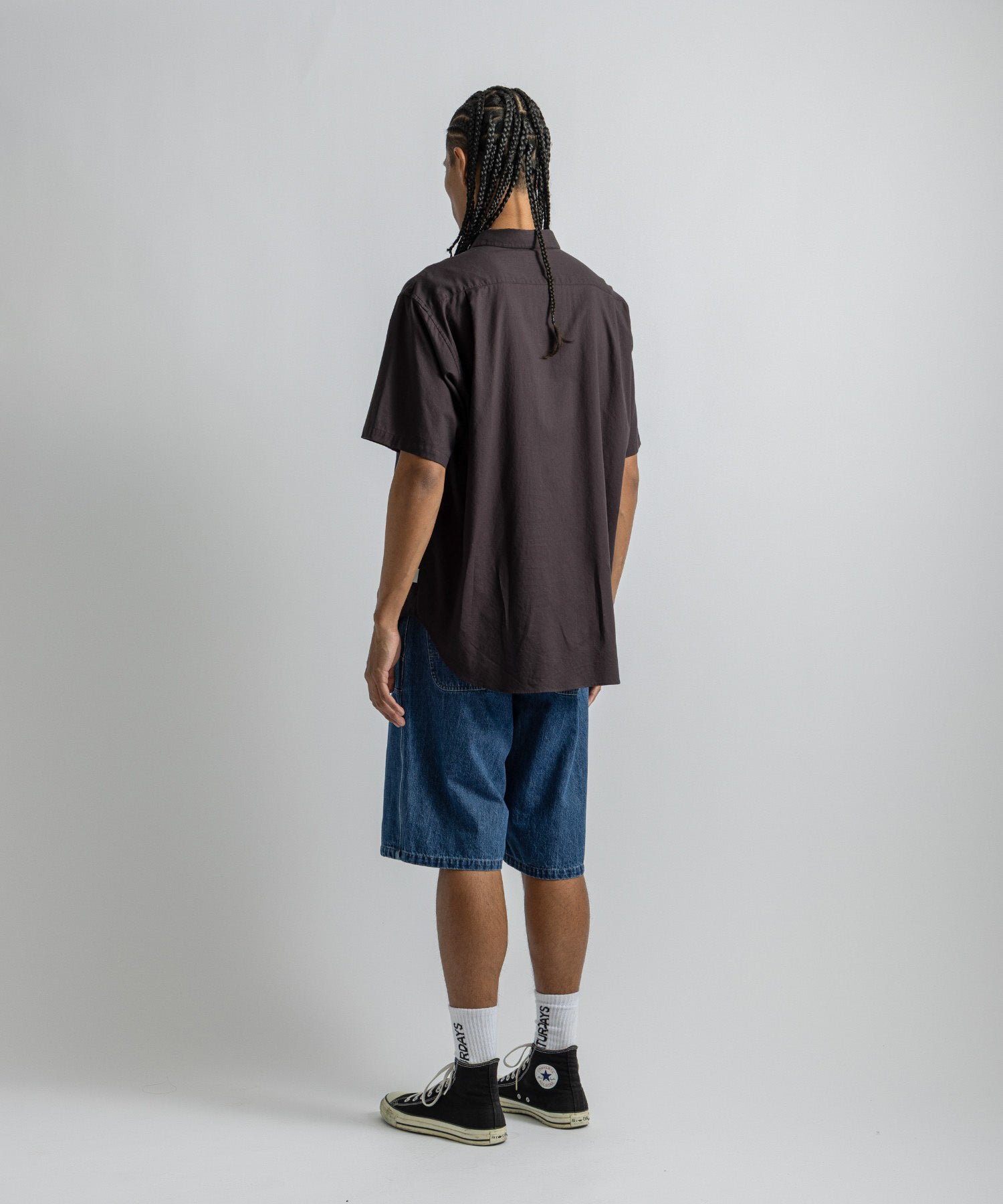 Saturdays NYC Bruce Shirt in Charcoal
