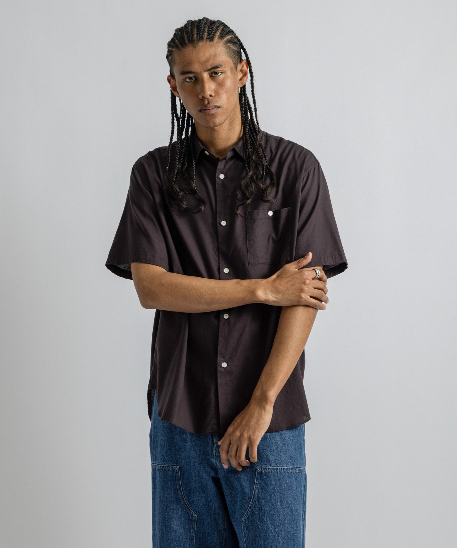 Saturdays NYC Bruce Shirt in Charcoal
