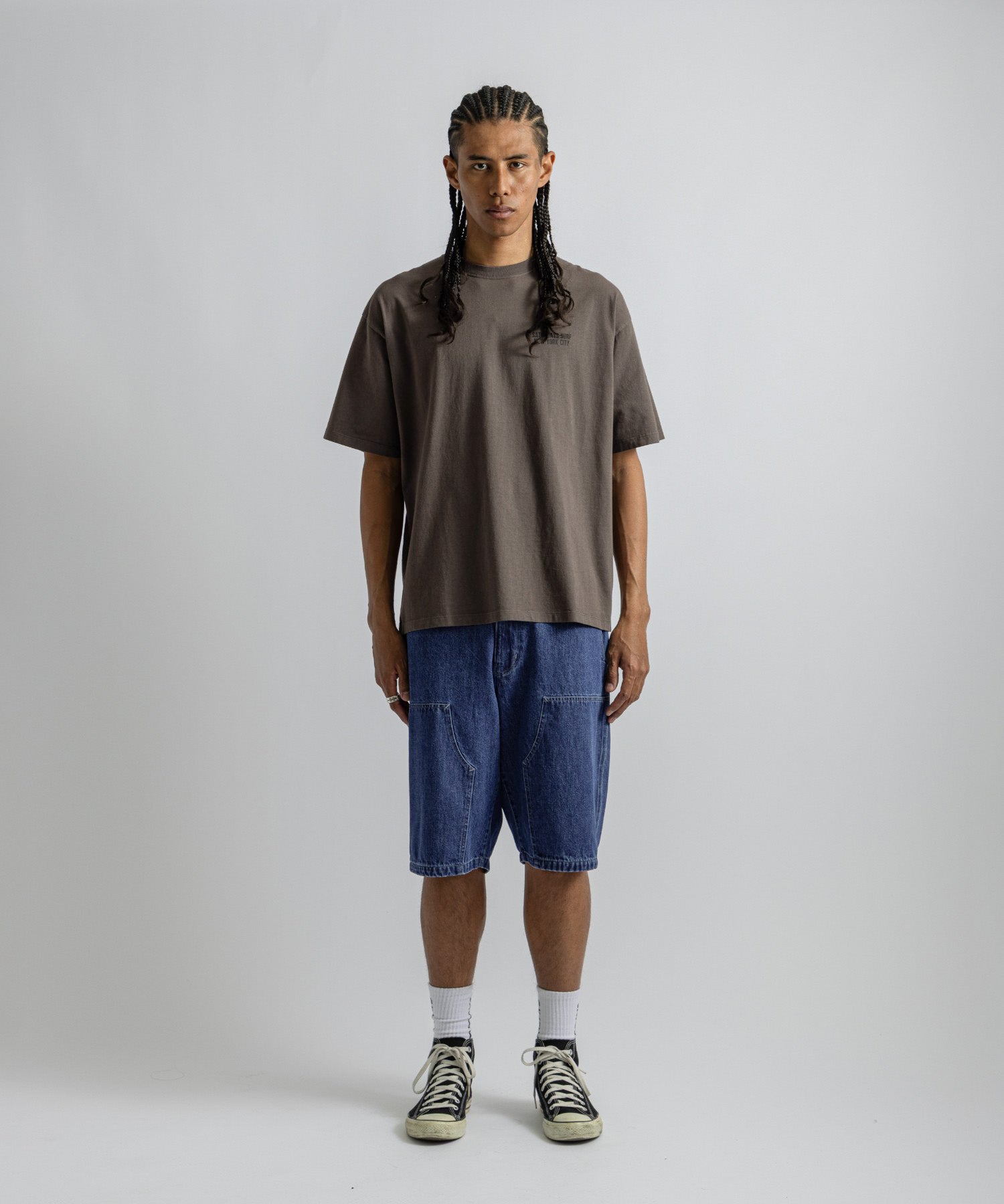 Saturdays NYC Saturdays Heritage Relaxed Tee in Charcoal