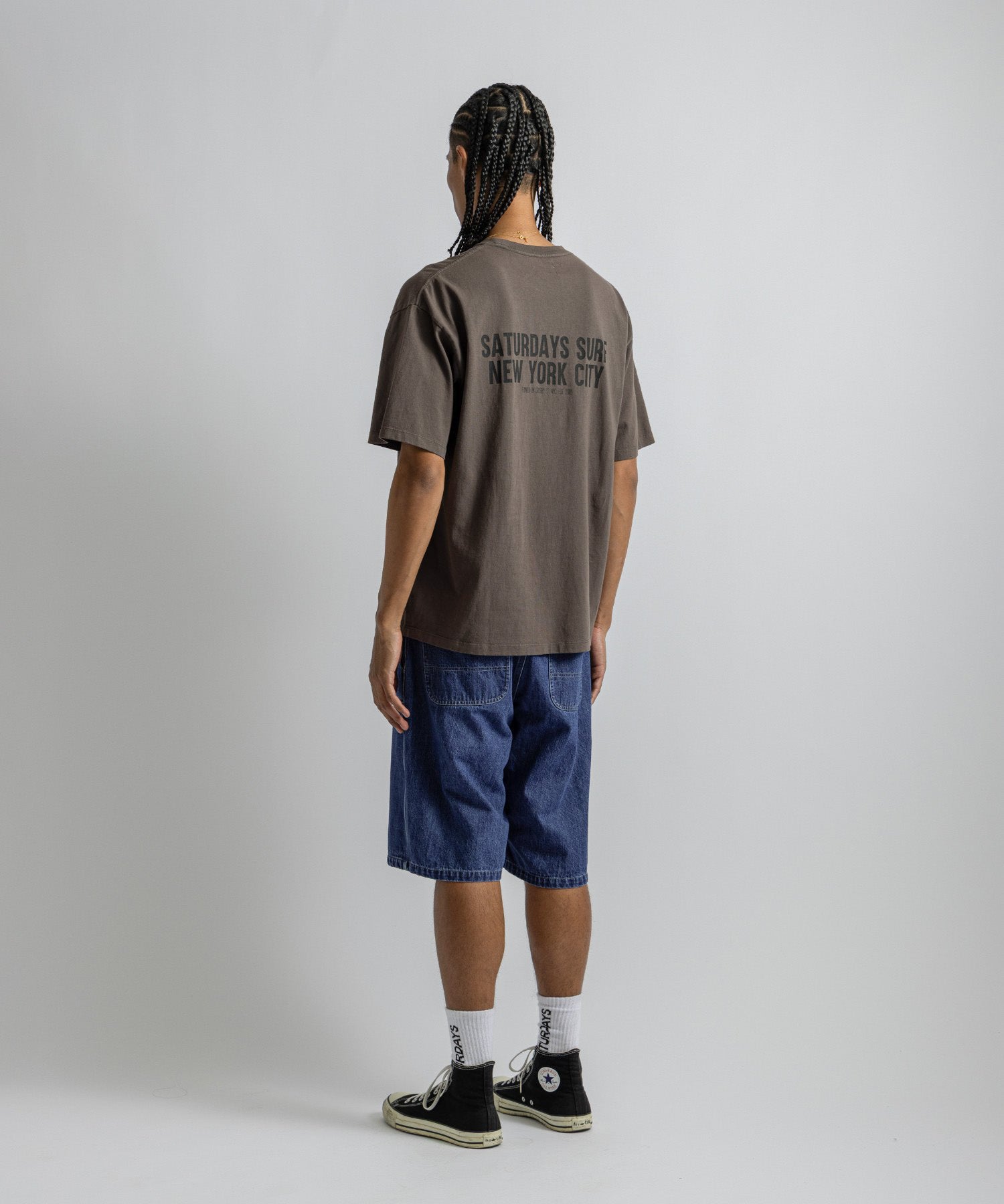 Saturdays NYC Saturdays Heritage Relaxed Tee in Charcoal