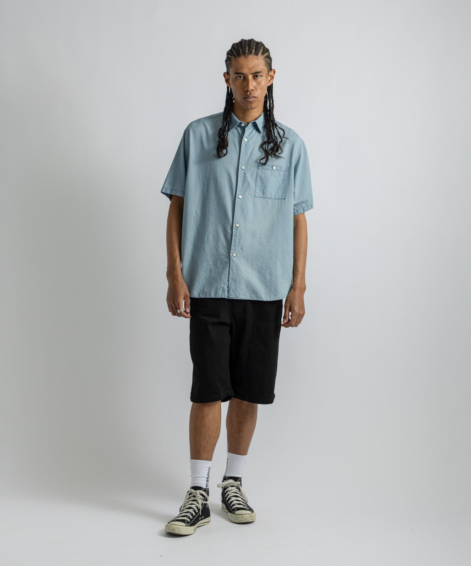 Saturdays NYC Bruce Shirt in Light Blue