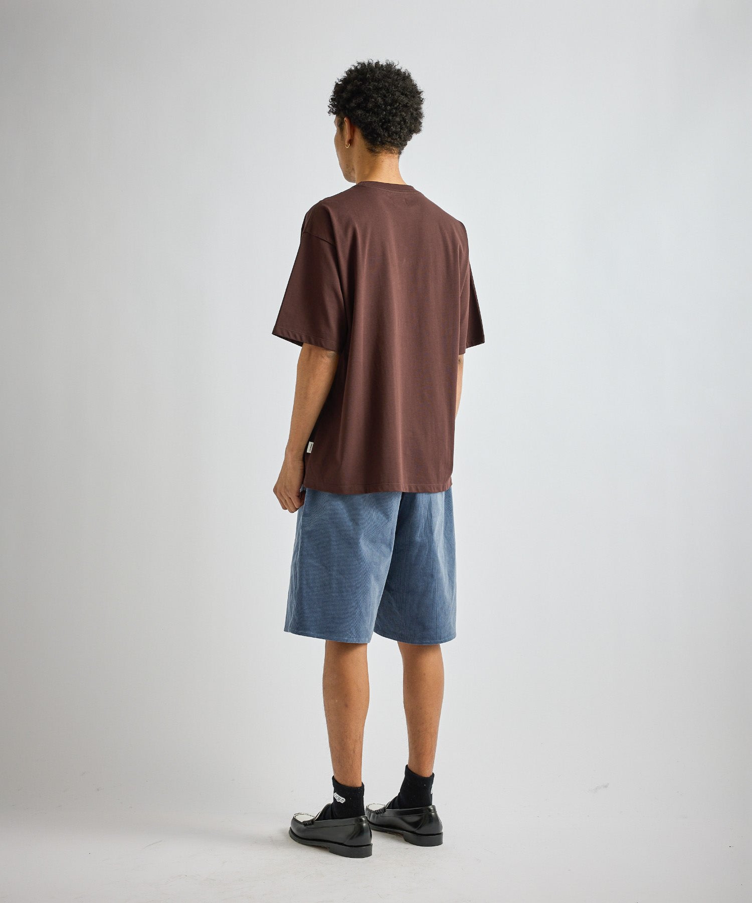Saturdays NYC Ripples Relaxed Tee in Dark Brown