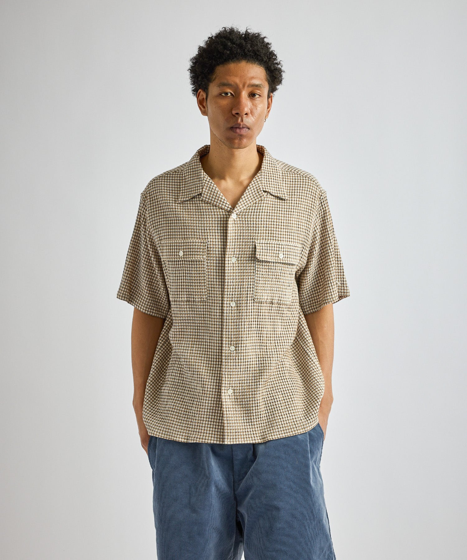 Saturdays NYC Hester Palaka Shirt in Ivory