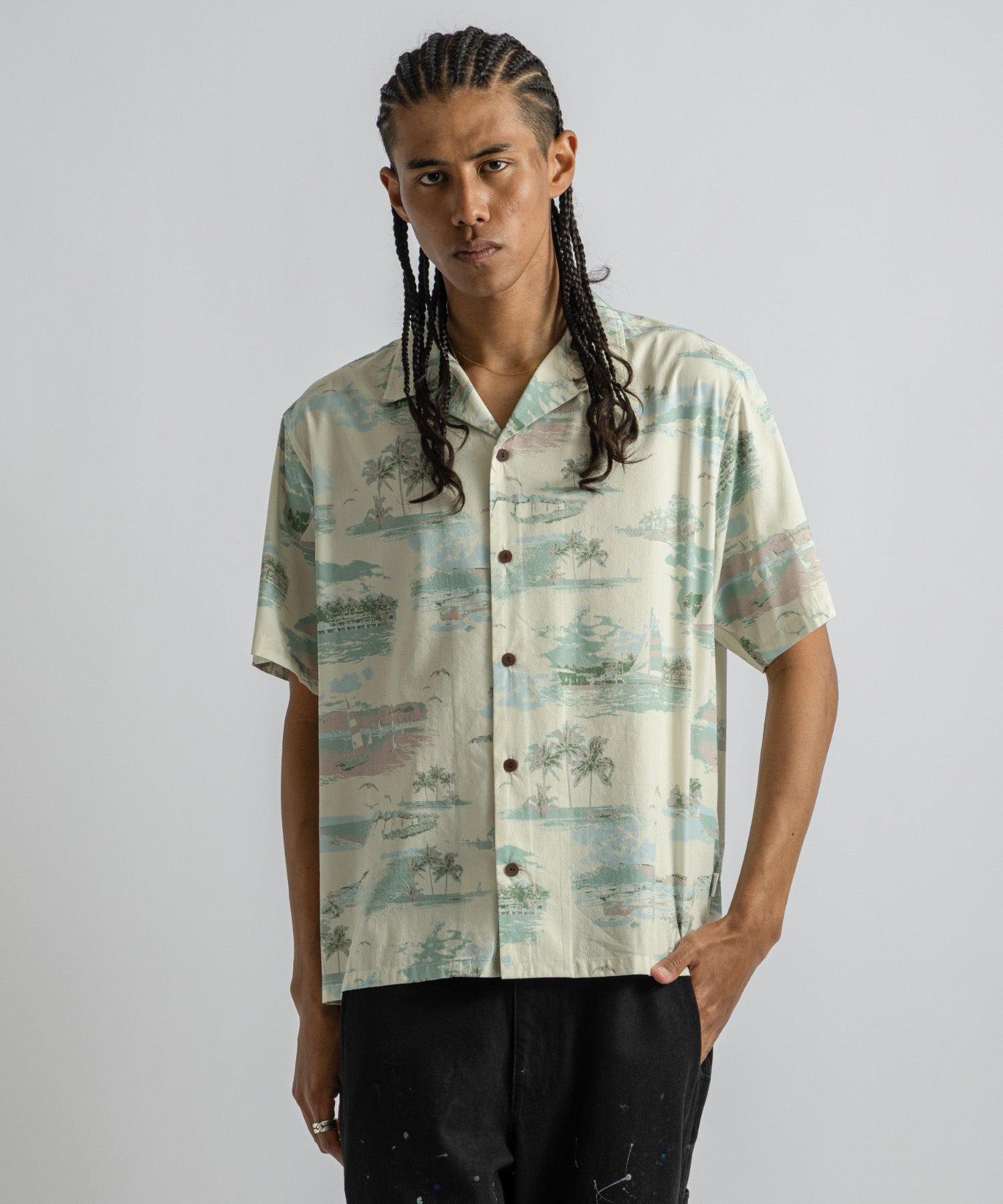 Saturdays NYC Canty Aloha Shirt in Ivory