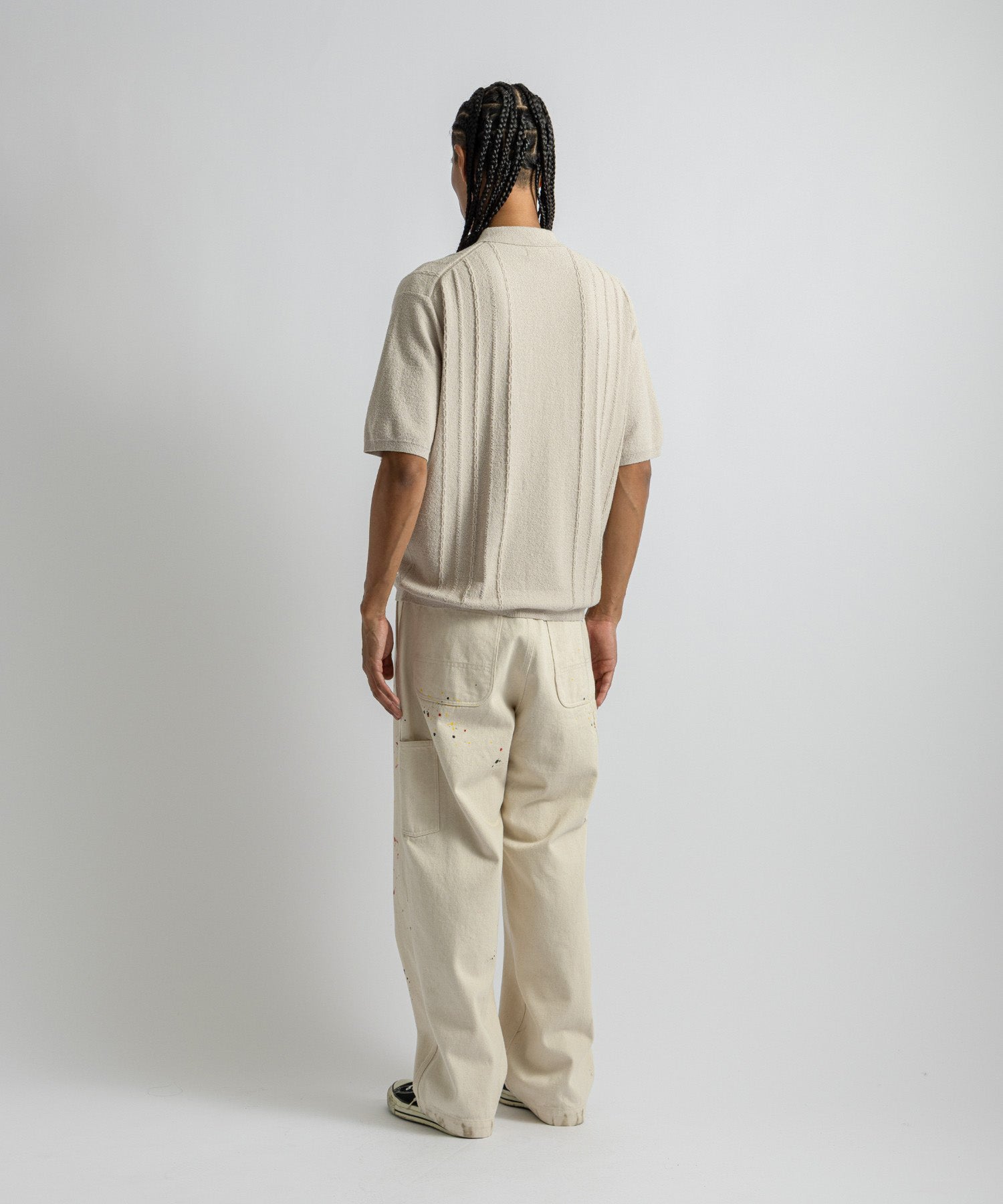 Saturdays NYC Kenneth Knit Shirt in Ivory