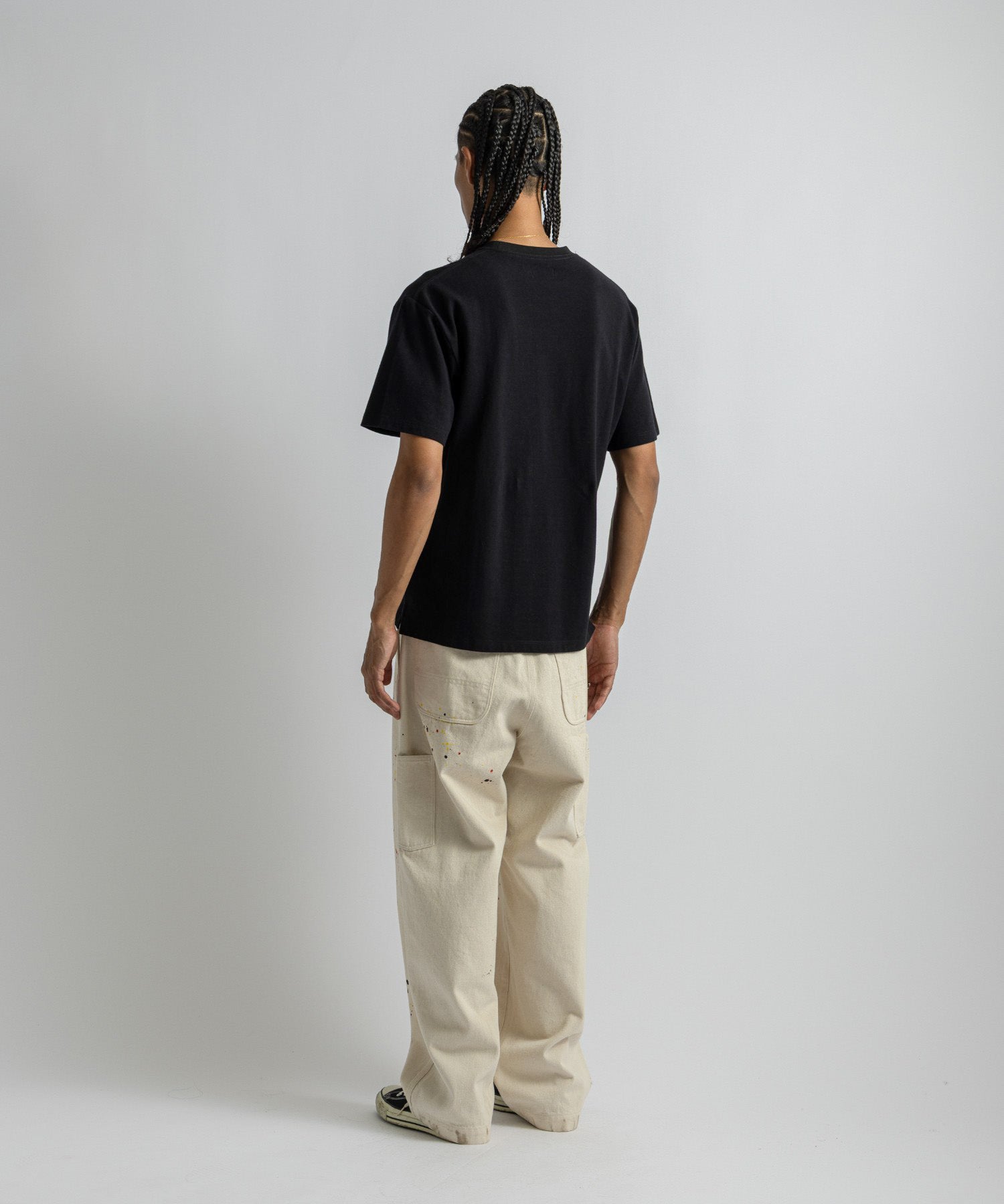 Saturdays NYC Pique Logo Standard Tee in Black