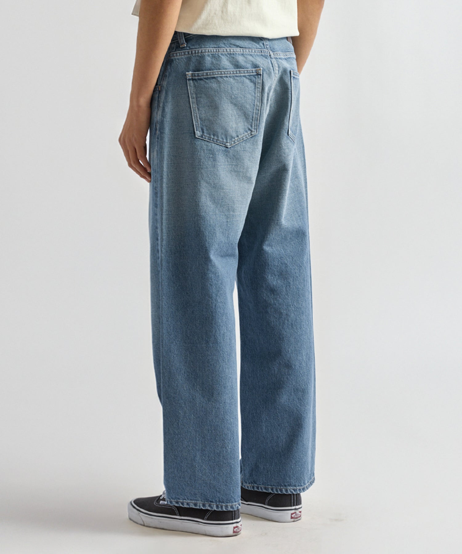 Saturdays NYC Takeru Relaxed Washed Denim Pant in Blue
