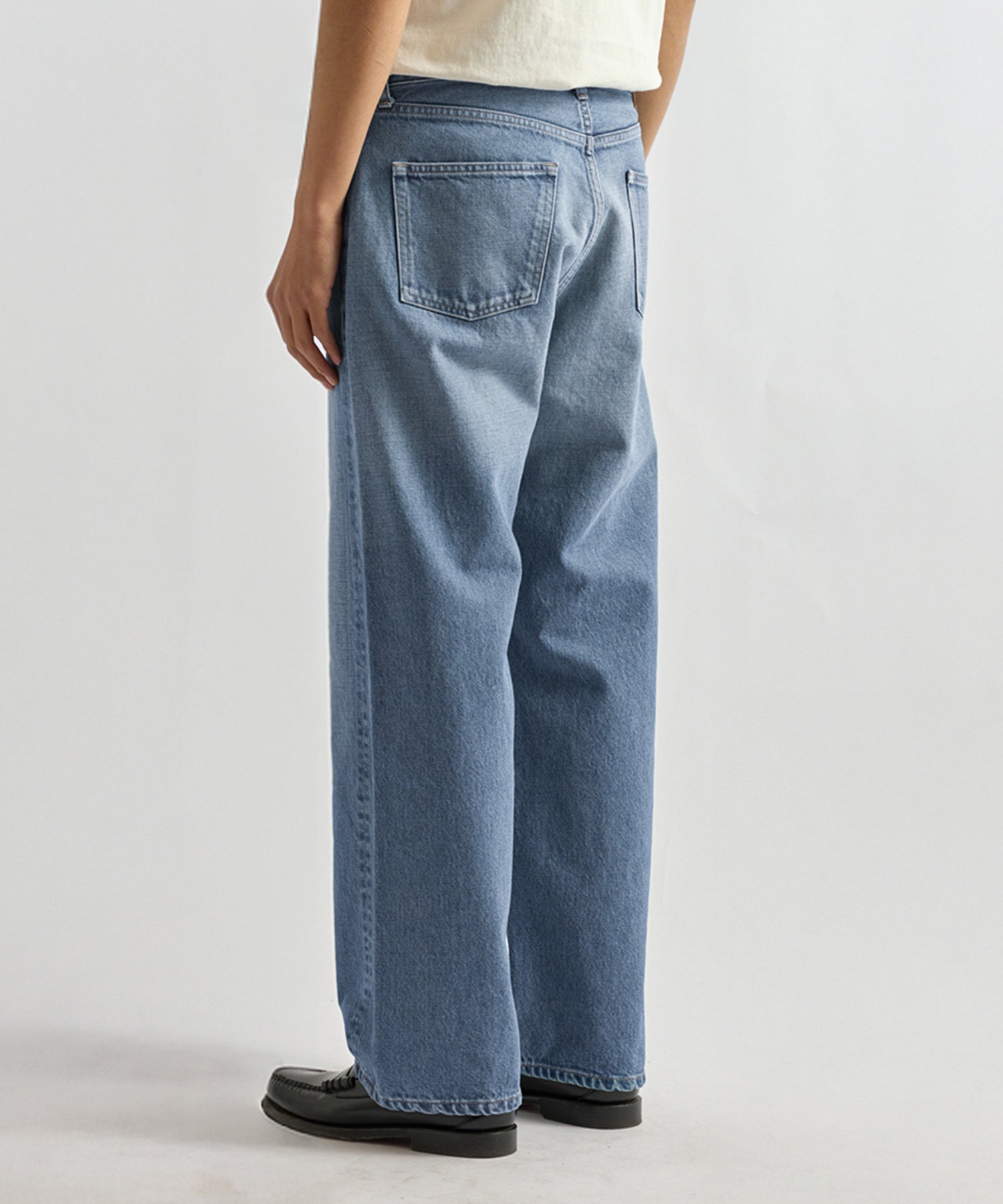 Saturdays NYC Tobias Straight Washed Denim Pant in Blue