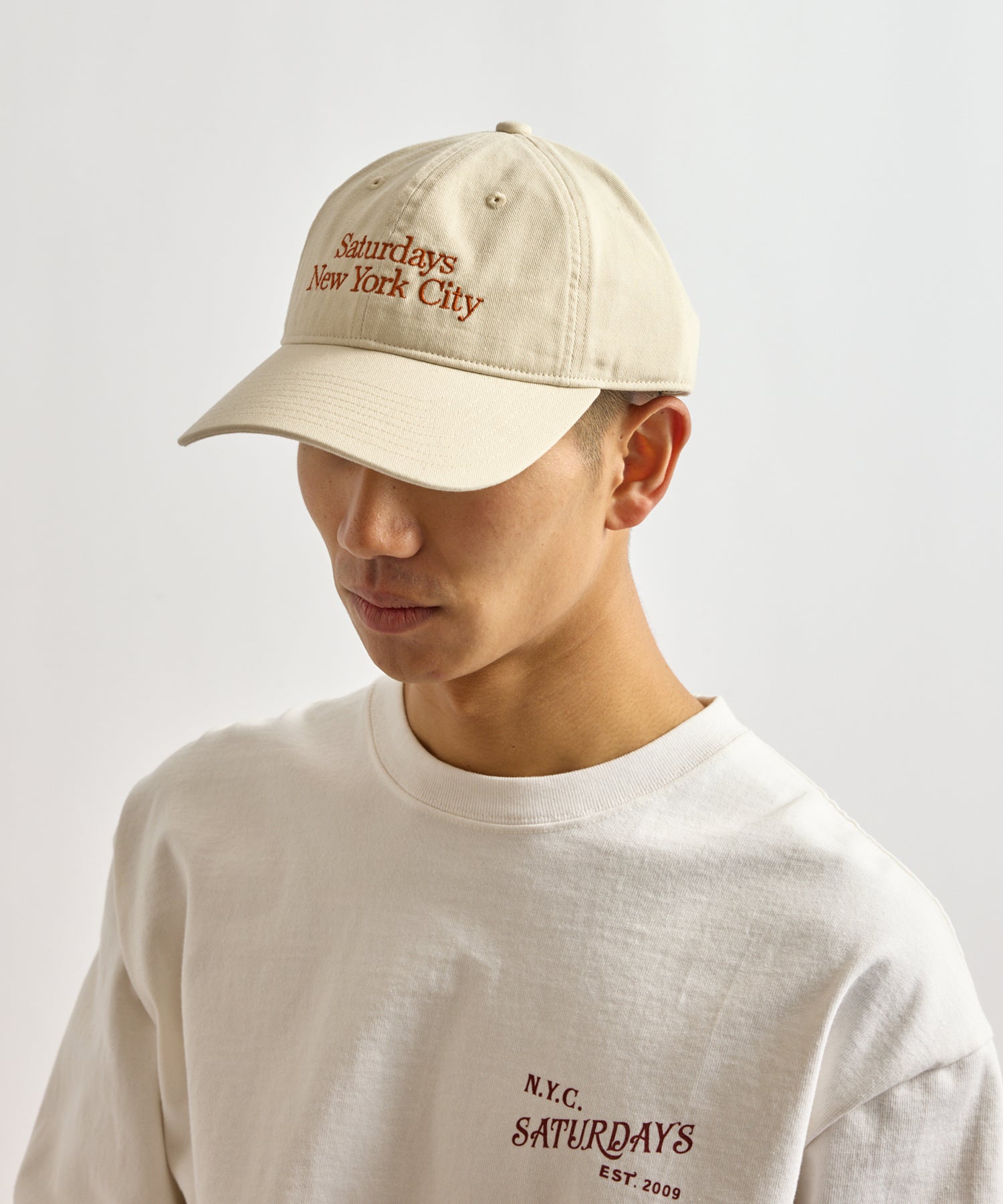 Saturdays NYC Abie Washed Cap in Ivory