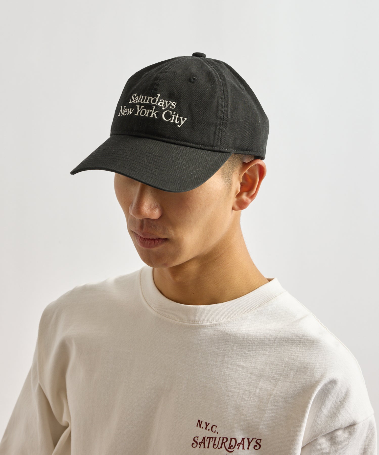 Saturdays NYC Abie Washed Cap in Black