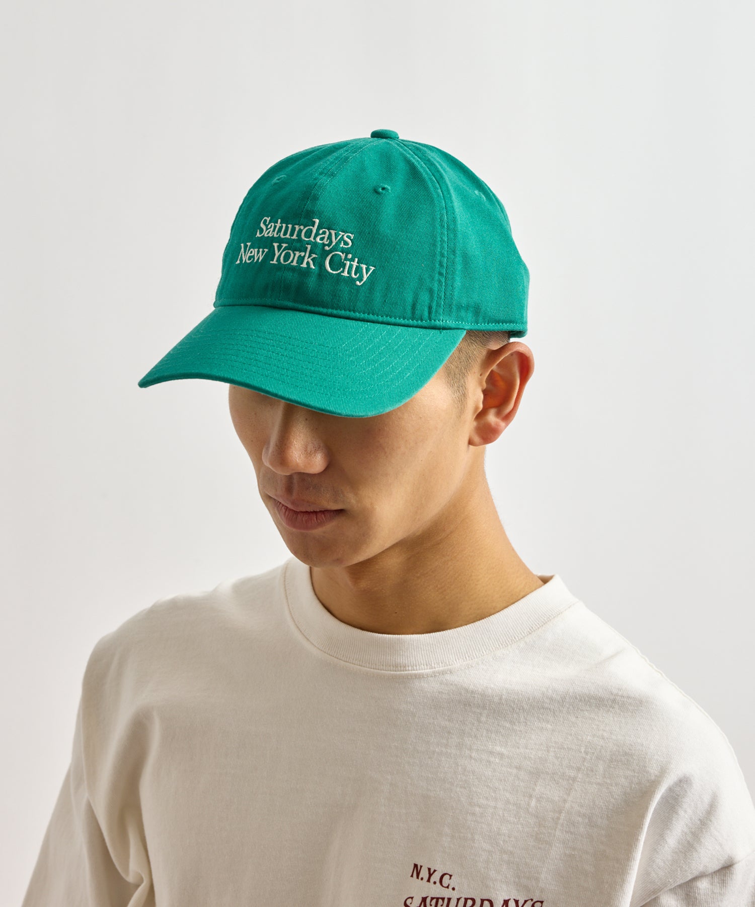 Saturdays NYC Abie Washed Cap in Light Green
