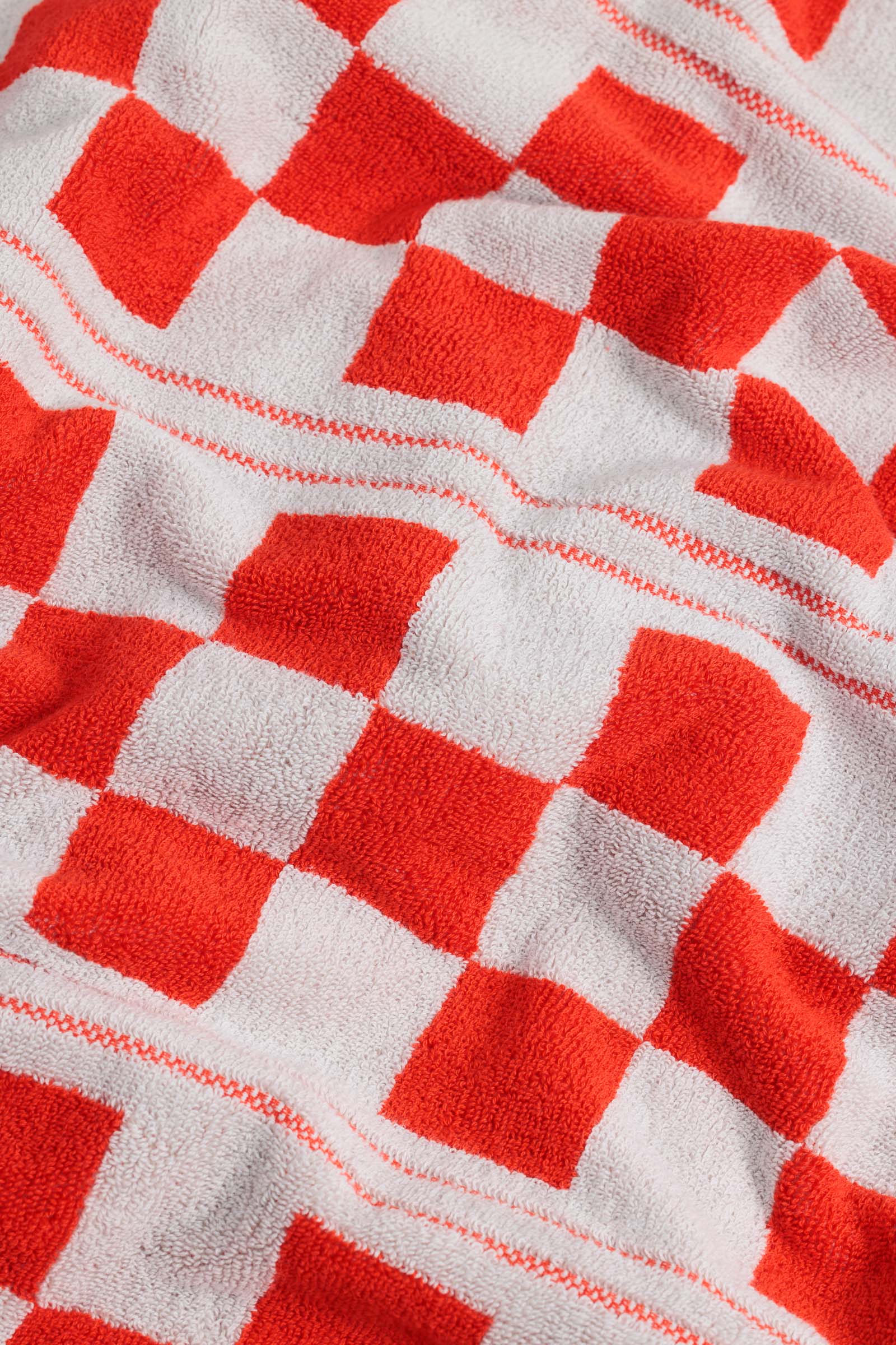 Saturdays NYC Busby Pool Towel in Cloud / Ranch Red