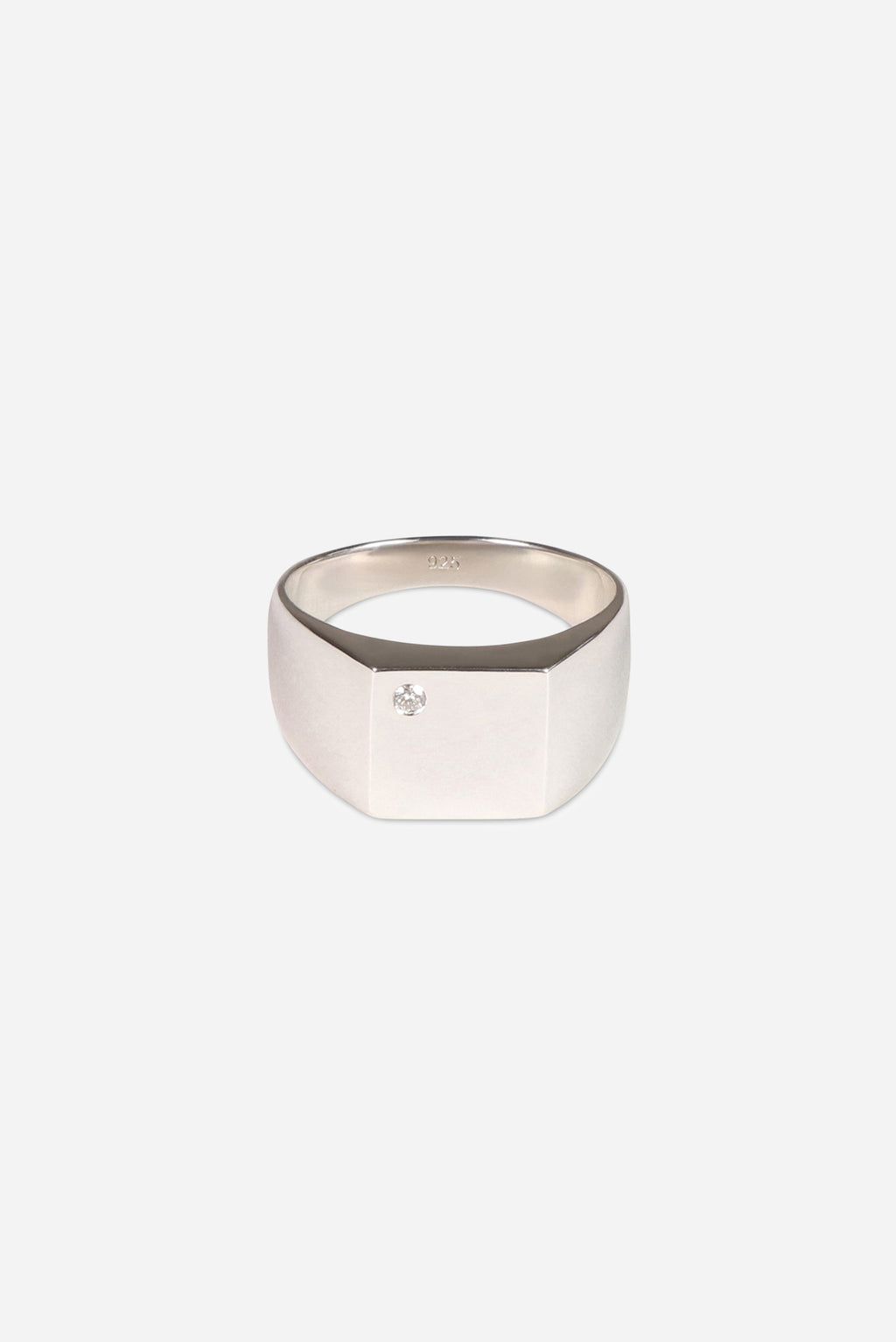 Saturdays NYC Diamond Signet Ring 925 Sterling Silver